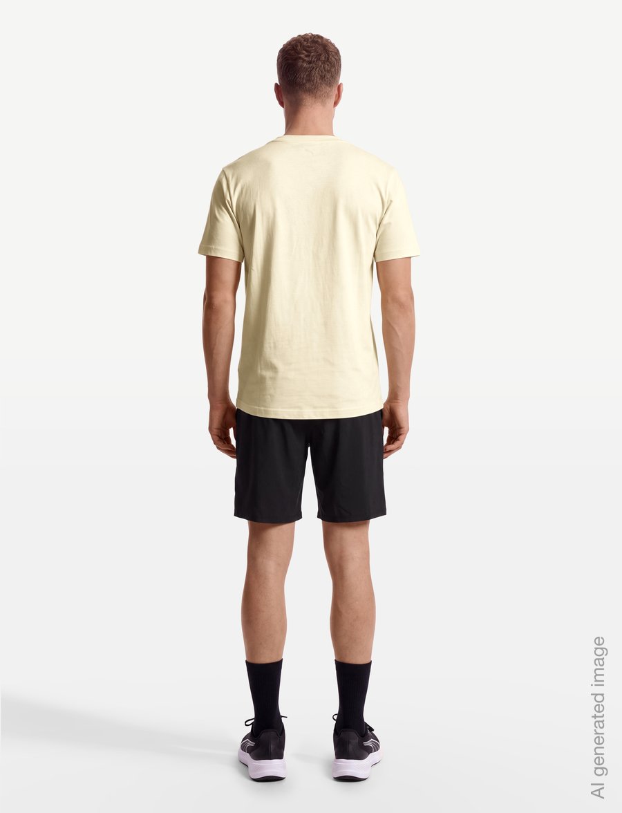 PUMA - ESS ELEVATED TAPE Relaxed Tee - tops & t-shirts - buttercream - 4
