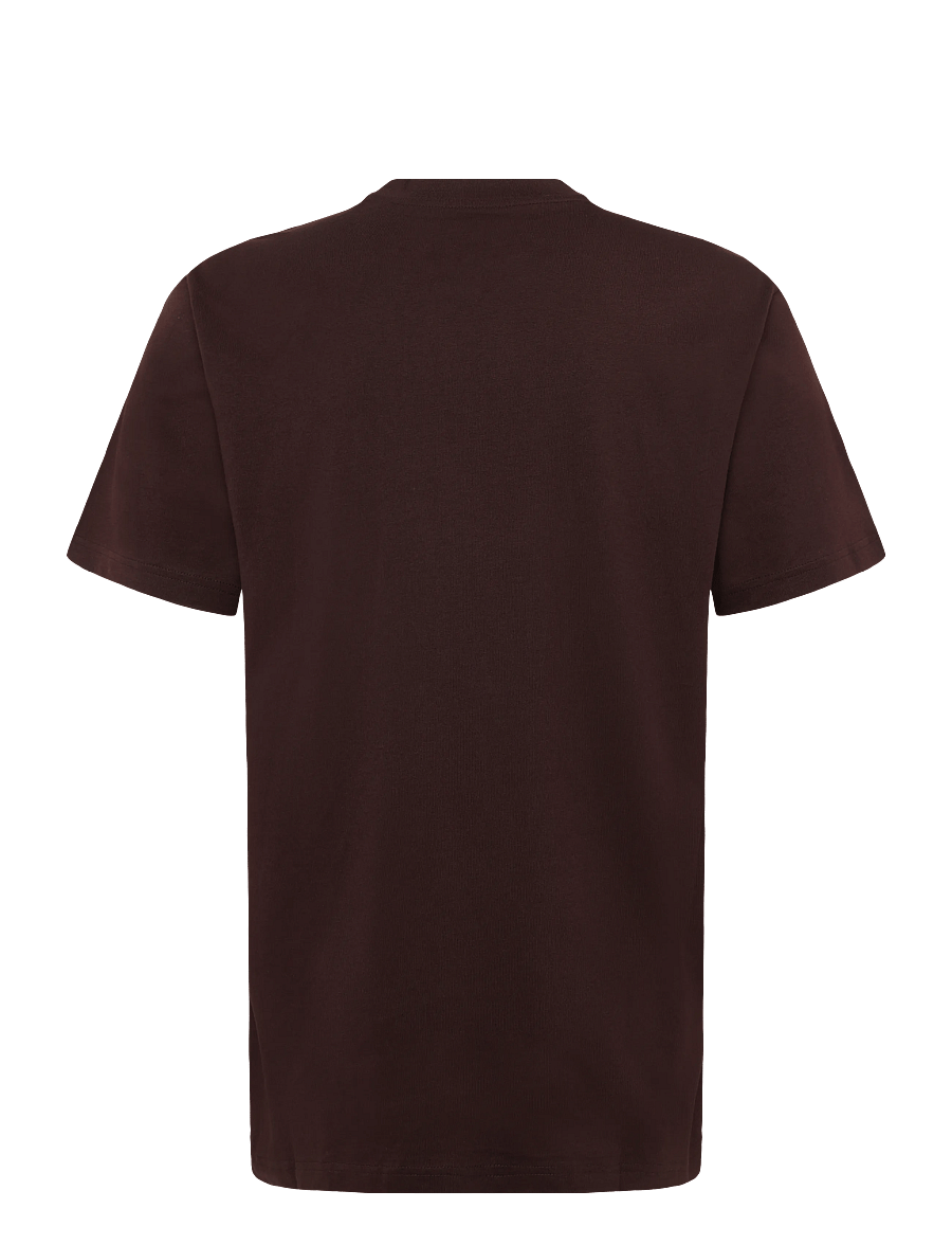 PUMA - ESS ELEVATED TAPE Relaxed Tee - oberteile & t-shirts - chocolate fondue - 1