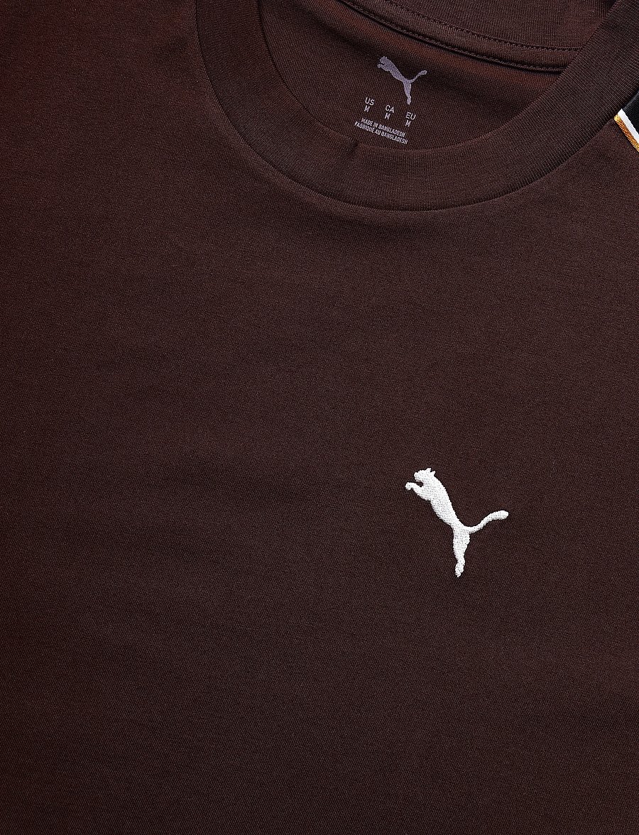 PUMA - ESS ELEVATED TAPE Relaxed Tee - oberteile & t-shirts - chocolate fondue - 2