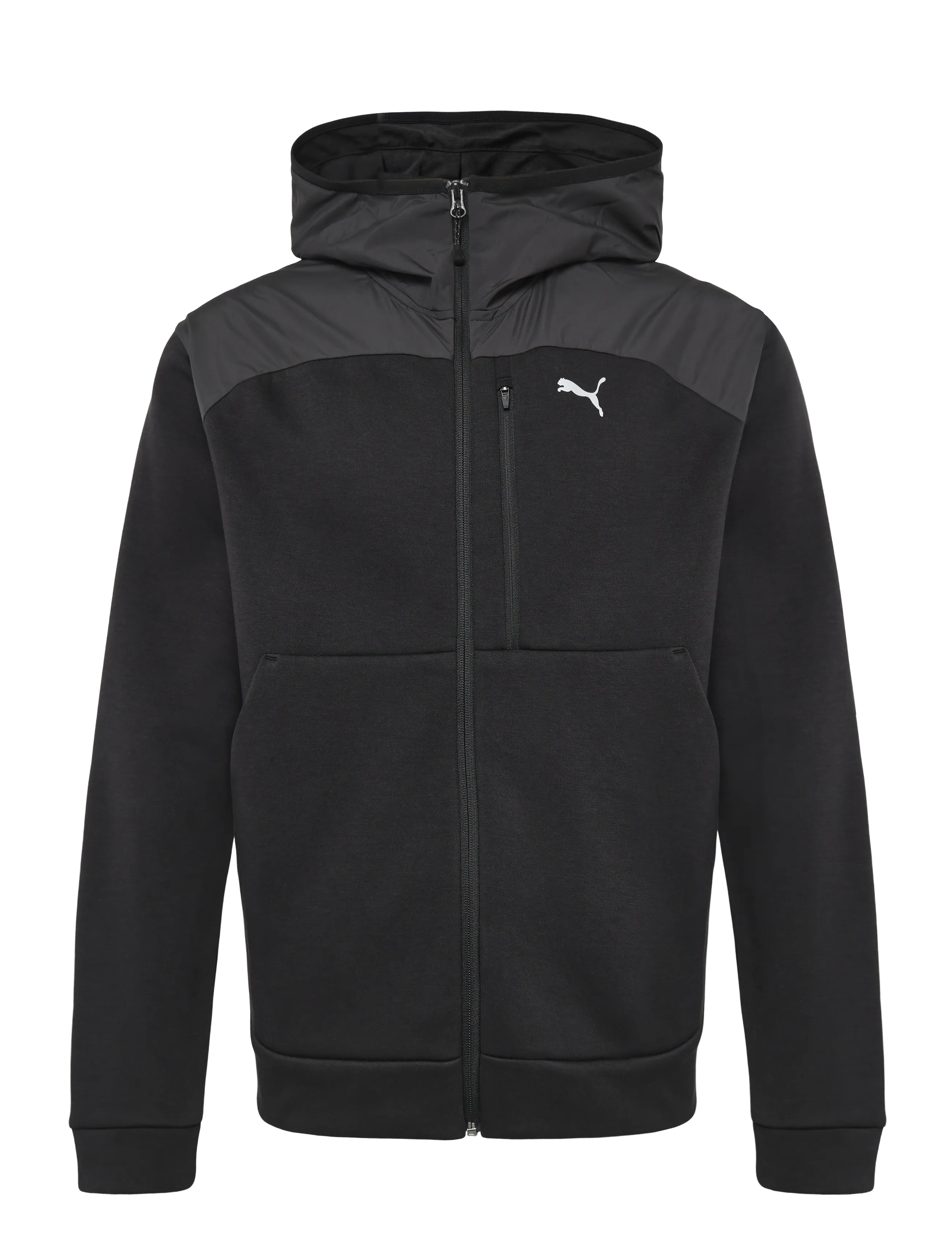 PUMA PUMATECH Material Mix Full-Zip Hoodie DK - Sweatshirts & Hoodies - PUMA BLACK / black