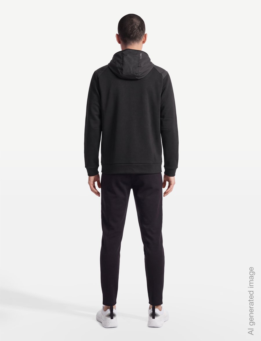 PUMA - PUMATECH Material Mix Full-Zip Hoodie DK - sweatshirts - puma black - 4