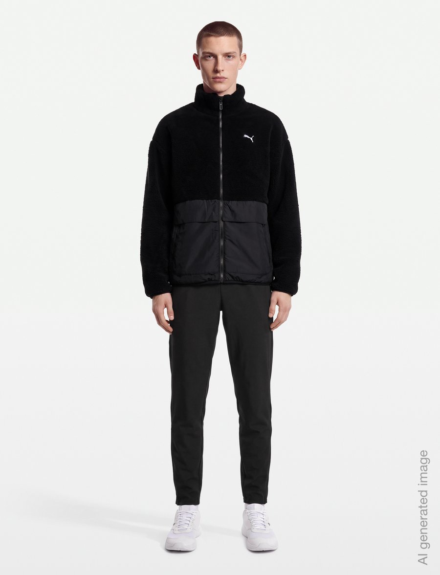 PUMA - Hybrid Re:Fibre Sherpa Jacket M - casual jackets - puma black - 0