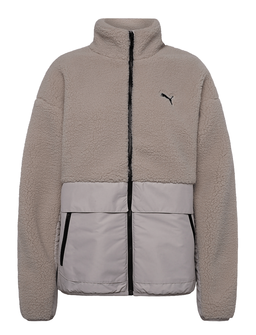 PUMA - Hybrid Re:Fibre Sherpa Jacket M - casual jackets - silver fog - 0