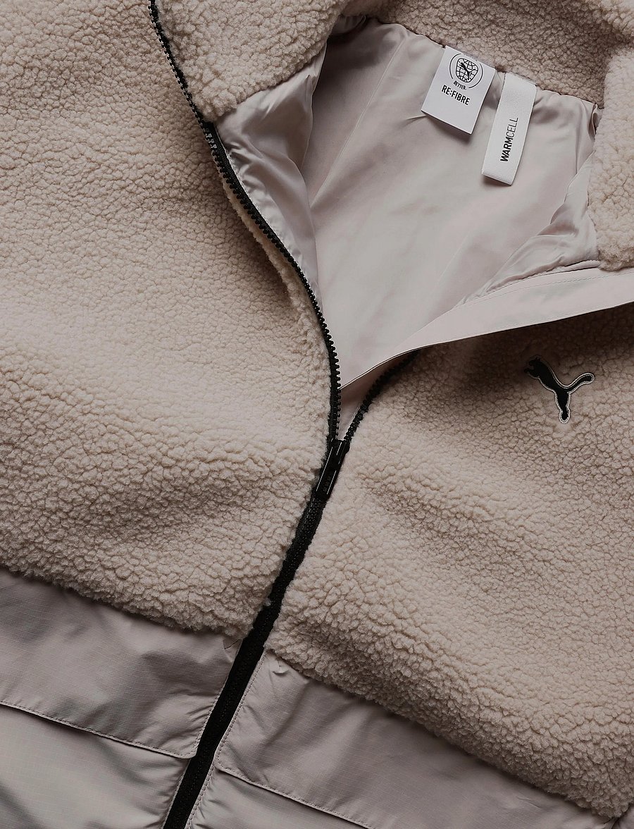 PUMA - Hybrid Re:Fibre Sherpa Jacket M - casual jackets - silver fog - 2