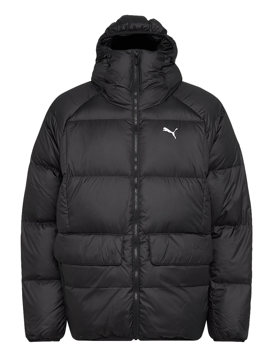 PUMA - Hooded Down Puffer Jacket M - dunjackor - puma black - 0