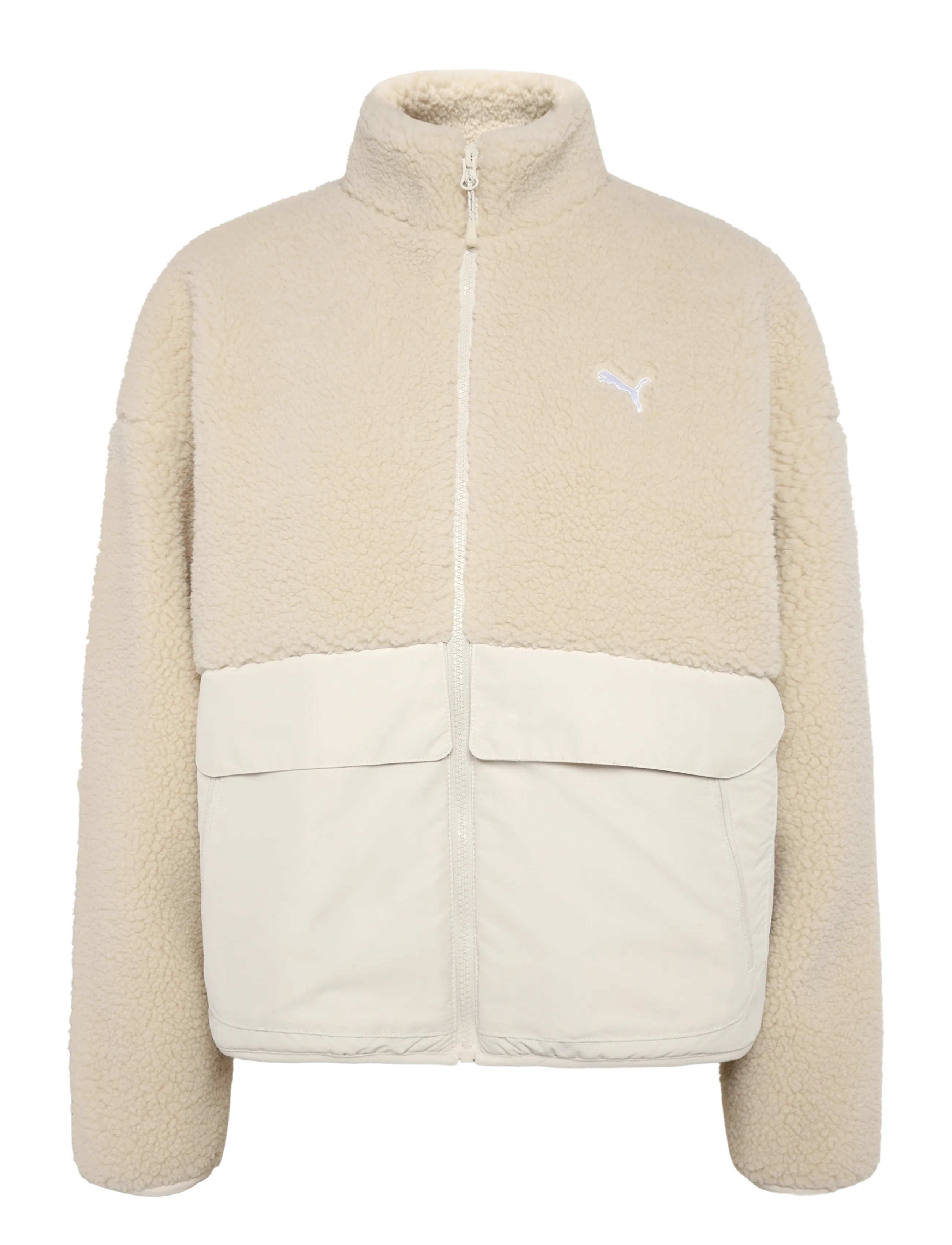 PUMA Re:Fibre Sherpa Jacket W - Jacken - ALPINE SNOW / cream