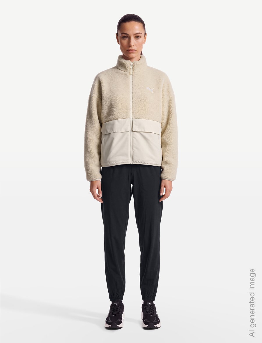 PUMA - Re:Fibre Sherpa Jacket W - freizeitjacken - alpine snow - 0