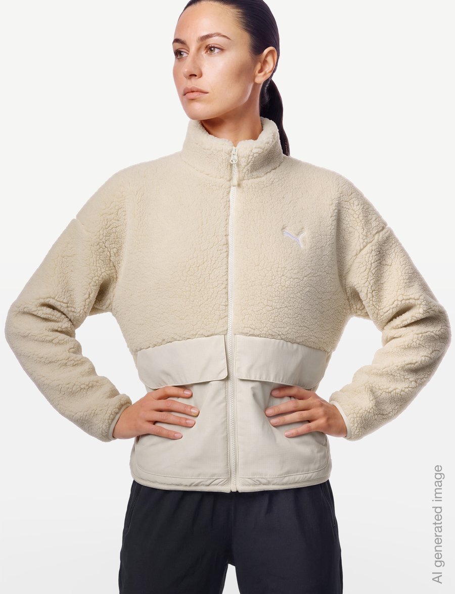 PUMA - Re:Fibre Sherpa Jacket W - freizeitjacken - alpine snow - 3
