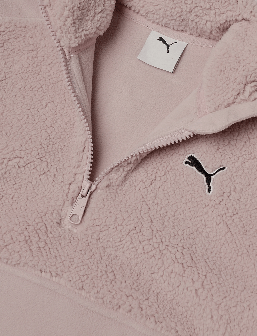 PUMA - ESS ELEVATED Winterized Relaxed Half-Zip - dressipluusid - misty pink - 2