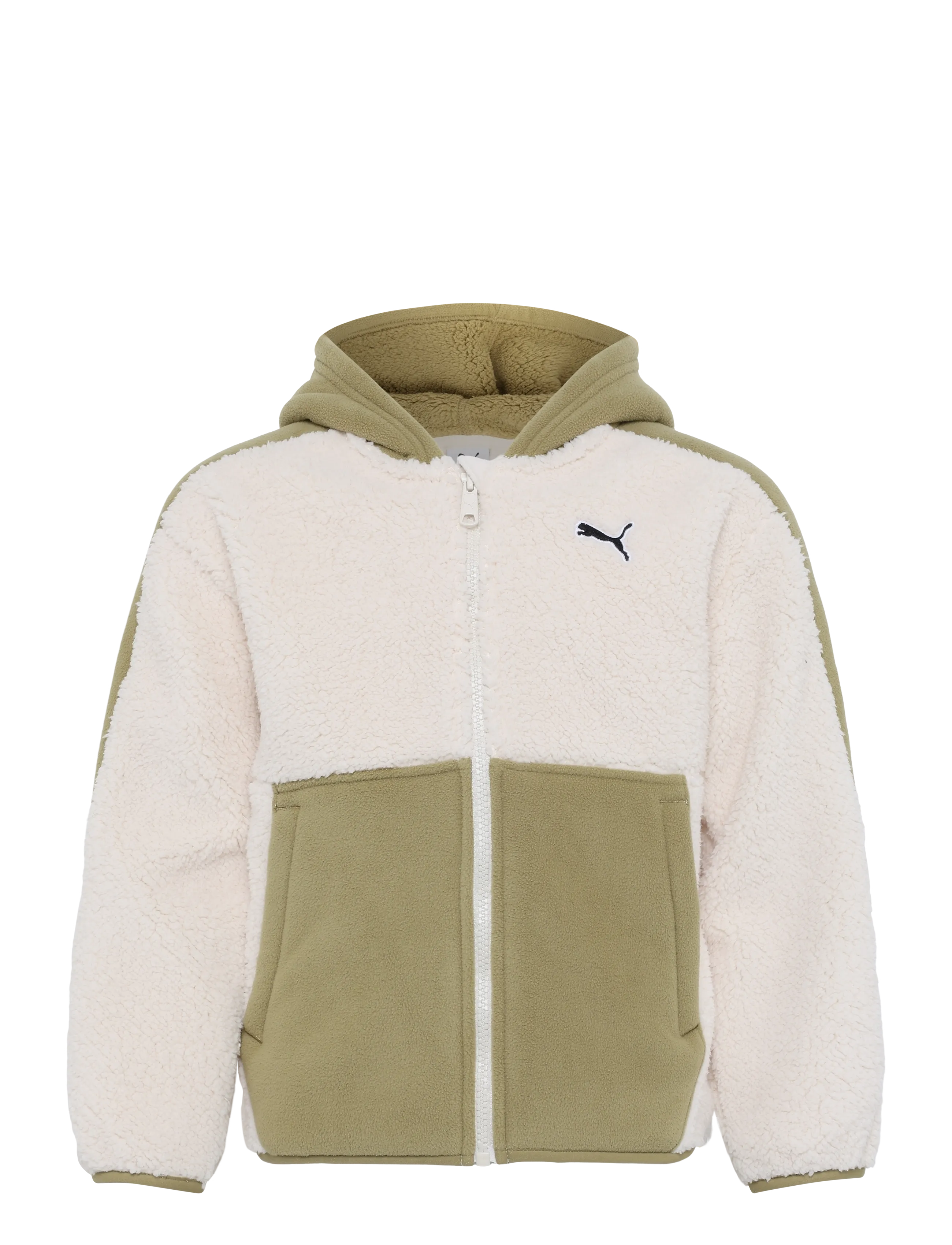 PUMA ESS ELEVATED Winterized Relaxed Full-Zip - Fleece jacket - ALPINE SNOW / cream