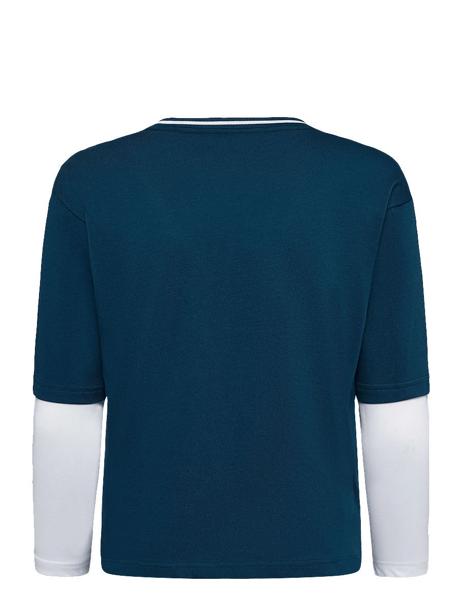 PUMA - MID90s Relaxed Layered Longsleeve Tee B - pikkade varrukatega t-särgid - midnight petrol - 1
