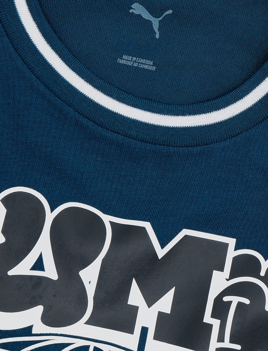 PUMA - MID90s Relaxed Layered Longsleeve Tee B - pikkade varrukatega t-särgid - midnight petrol - 2