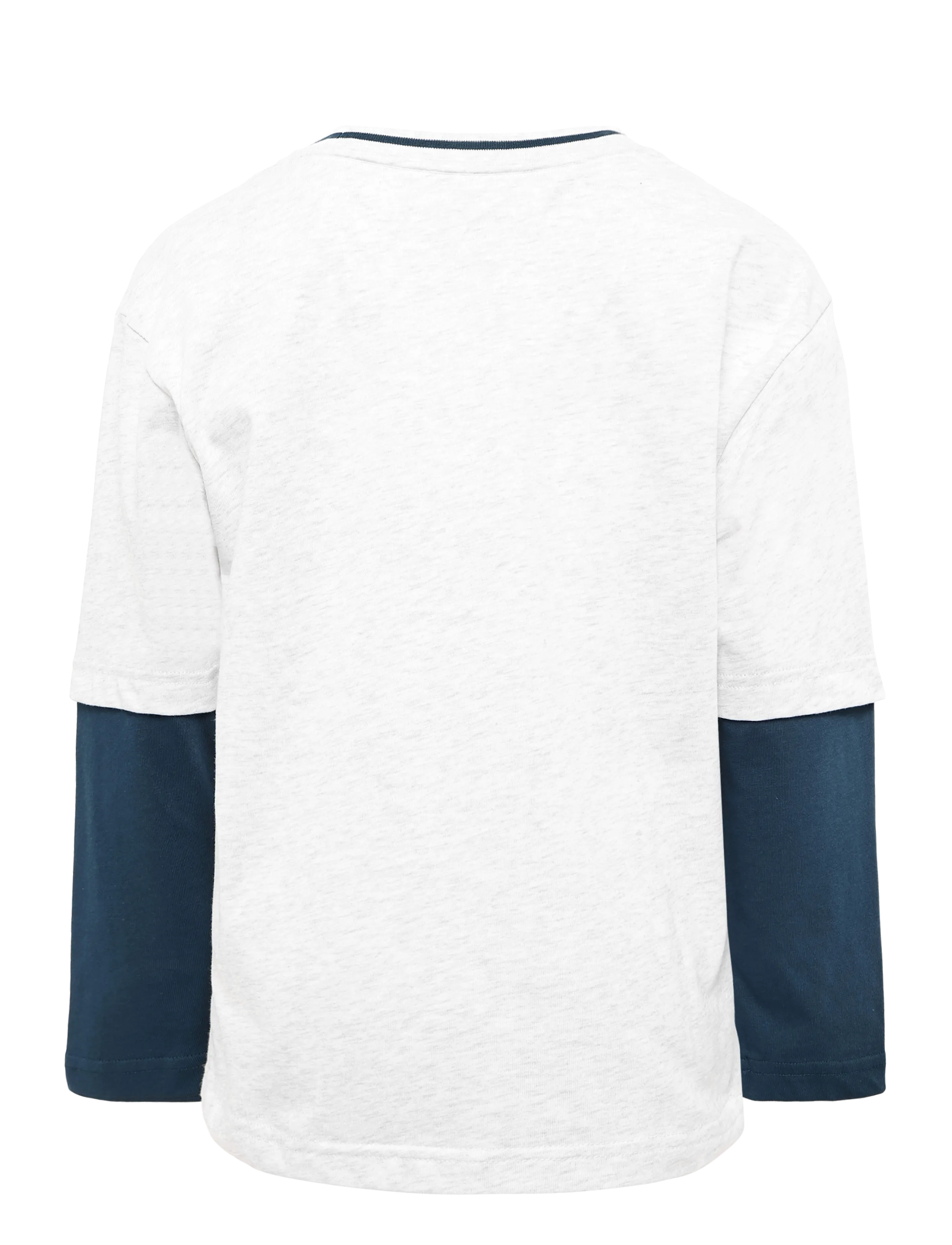 PUMA - MID90s Relaxed Layered Longsleeve Tee B - långärmade t-shirts - white glow heather - 1