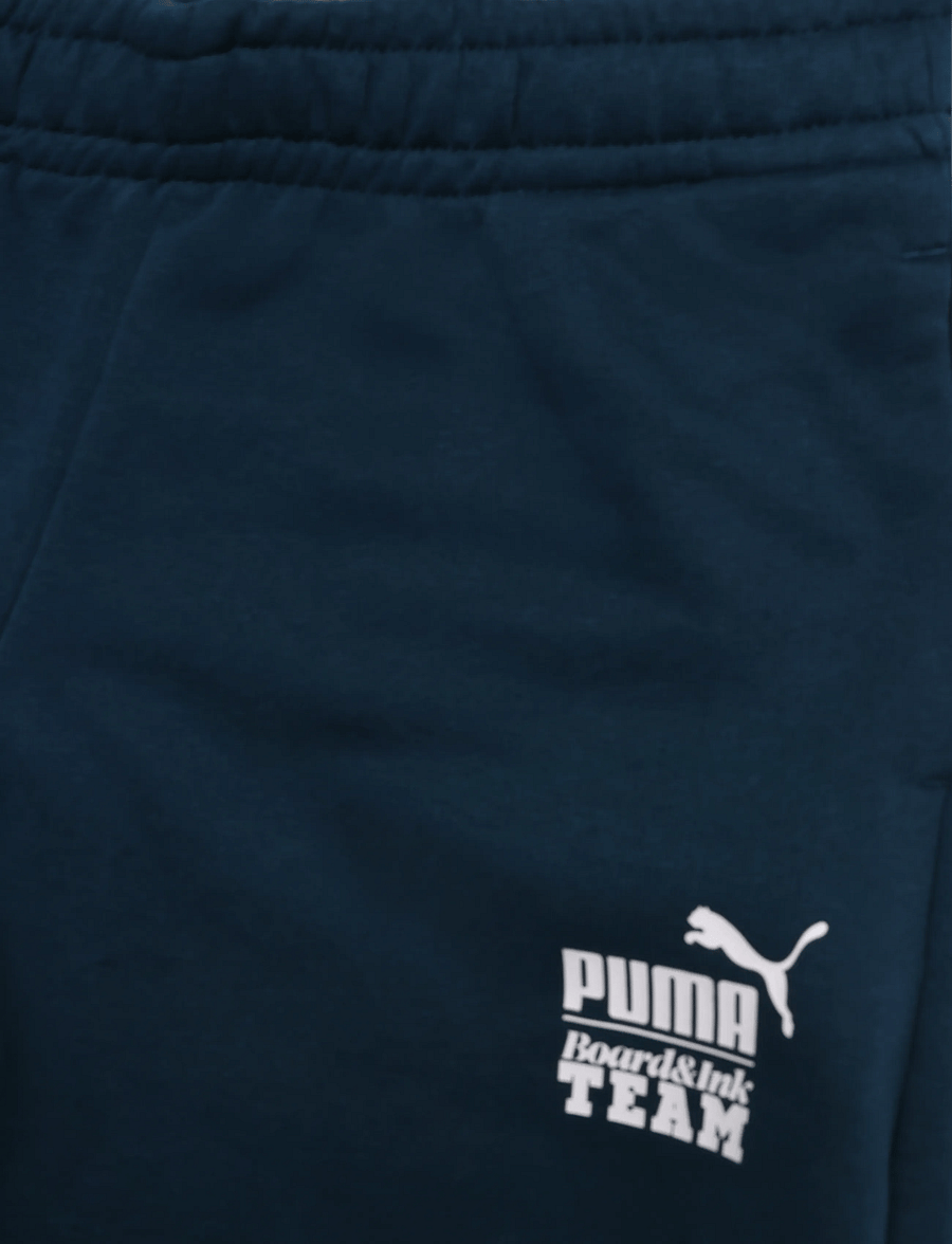PUMA - MID90s Relaxed Barrel Sweatpants TR B - dressipüksid - midnight petrol - 3