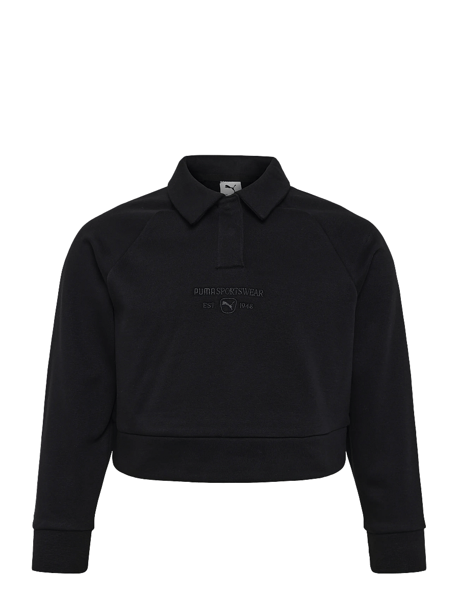 PUMA - PUMA CLASS Relaxed Short Lenght Longsleeve Polo FL G - langärmelig poloshirt - puma black - 0