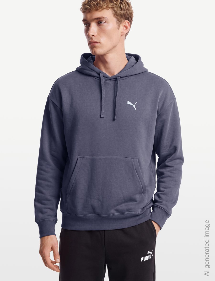 PUMA - ESS CAT LOGO Oversized Boxy FL Hoodie - overdele - inky depths - 3