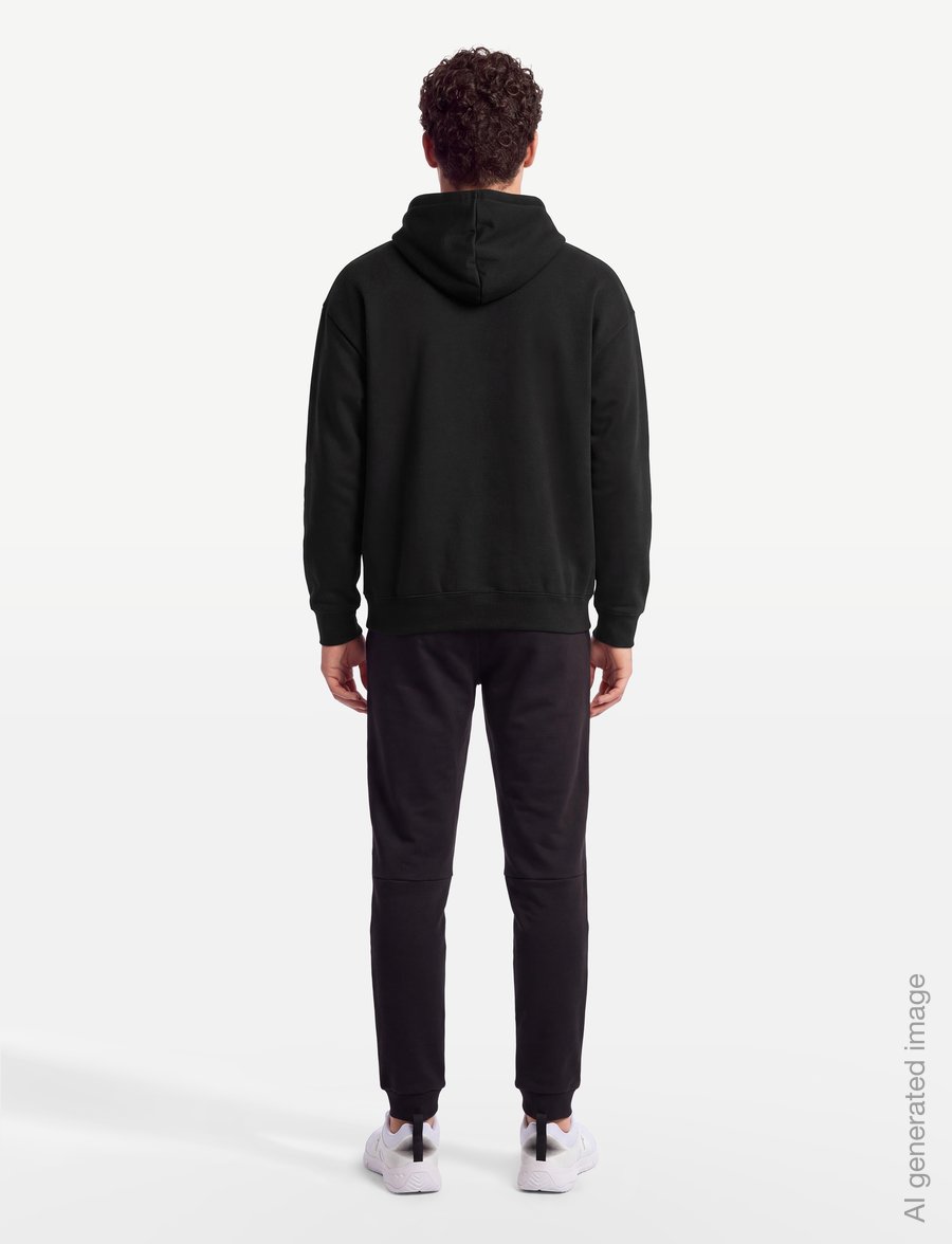 PUMA - ESS CAT LOGO Oversized Boxy FL Hoodie - sweatshirts - puma black - 4