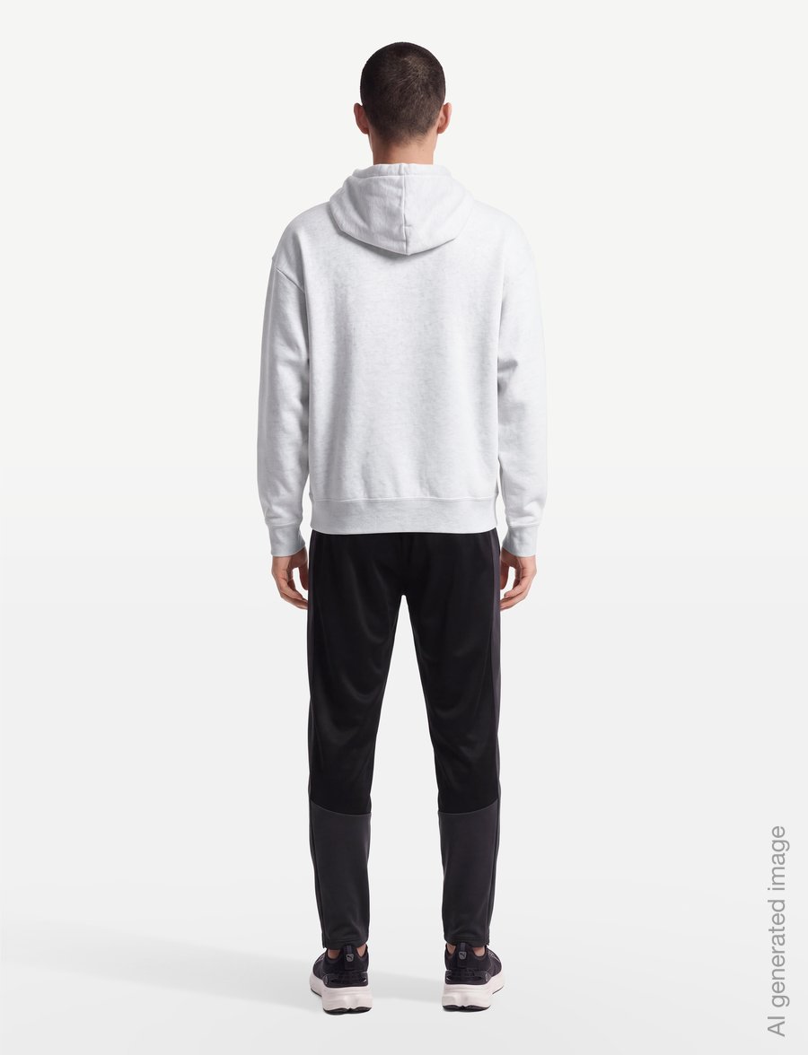PUMA - ESS CAT LOGO Oversized Boxy FL Hoodie - sweatshirts - white glow heather - 4