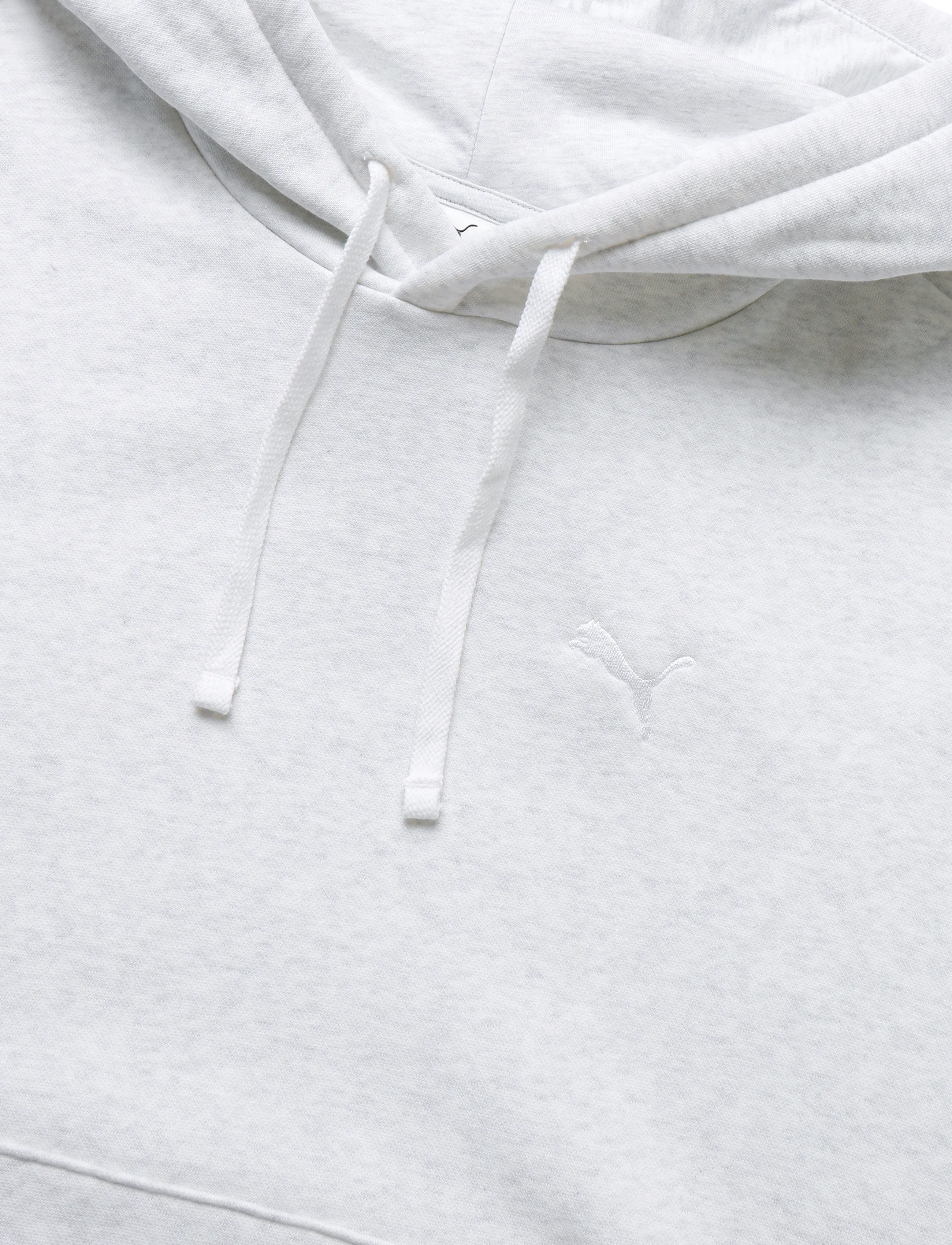 PUMA - ESS Boxy Hoodie FL - sweatshirts - white glow heather - 2