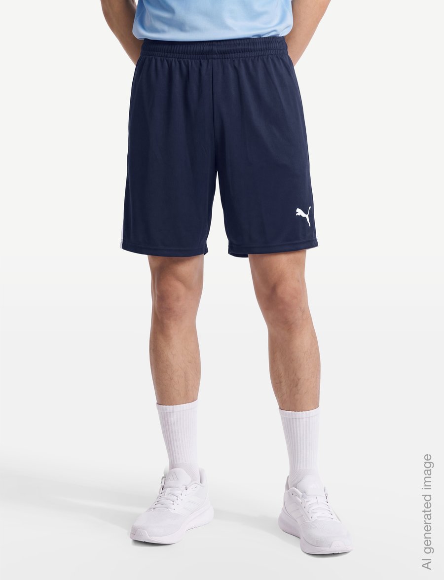 PUMA - teamLIGA26 Shorts - trainingsshorts - puma navy-puma white-puma white - 3