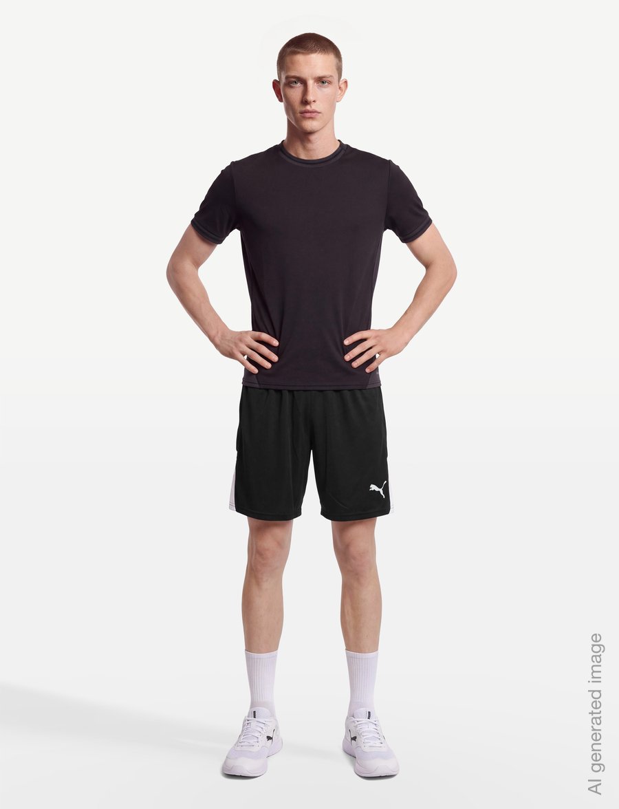 PUMA - teamLIGA26 Shorts - chaussures de course - puma black-puma white-puma white - 0