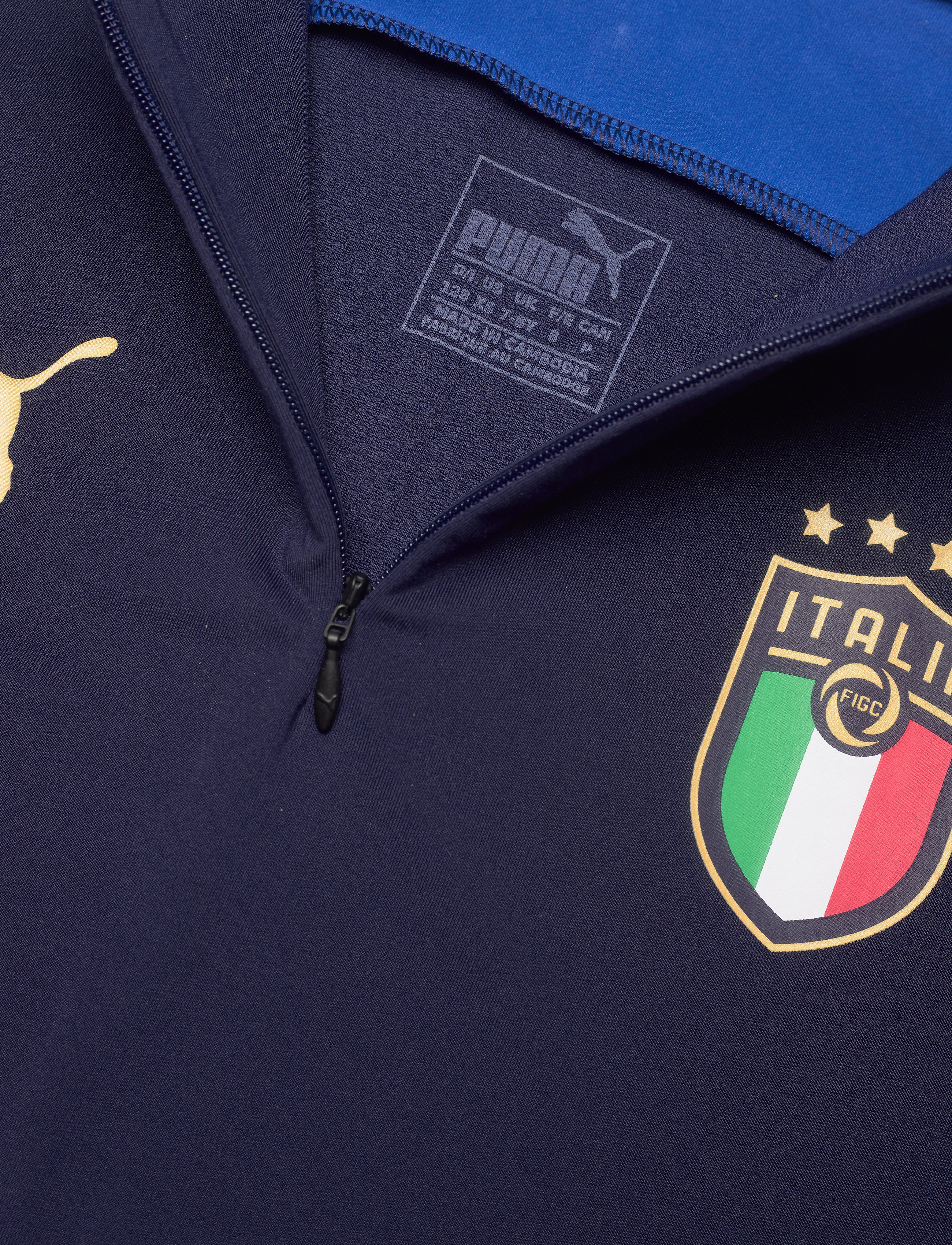 PUMA - FIGC Training 1/4 Zip Top Jr - peacoat-team power blue - 2