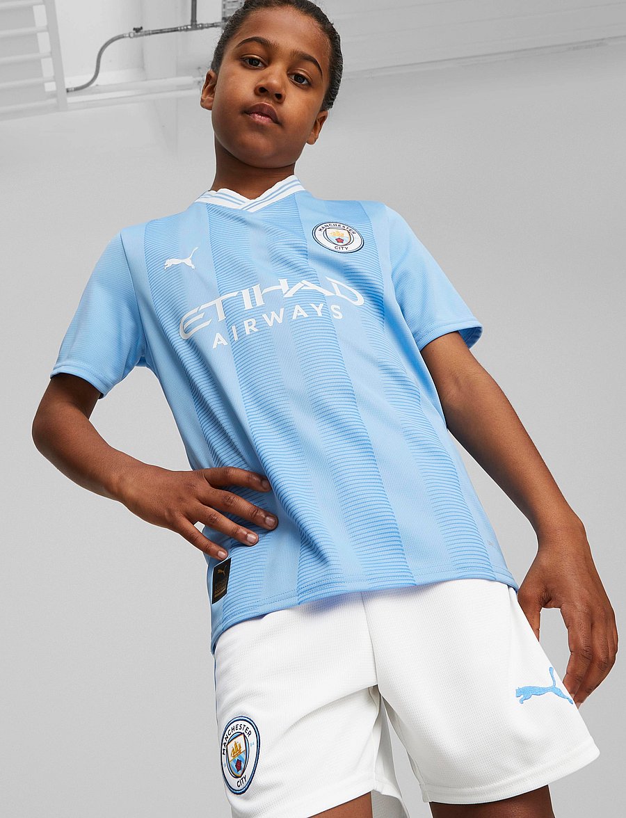 PUMA - Manchester City FC Home Jersey Replica Jr - team light blue-puma white - 2