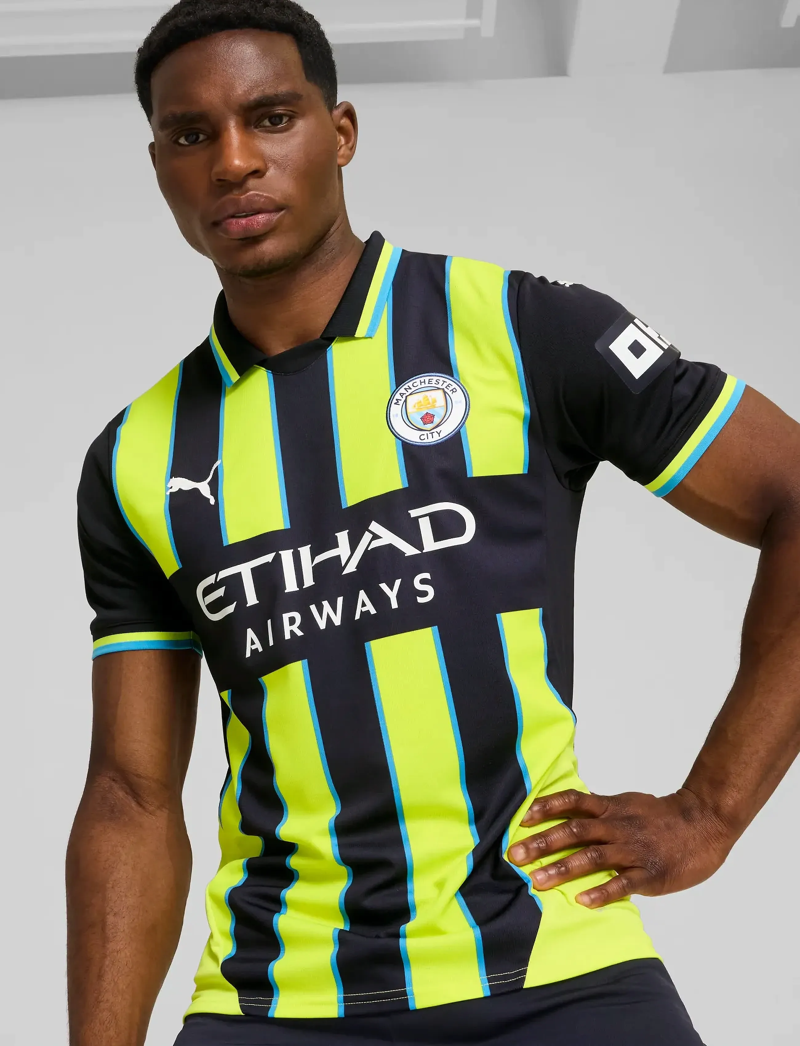 PUMA Manchester City Fc Away Jersey Replica, Mænd, Fodboldtrøje, Navy, Str: L
