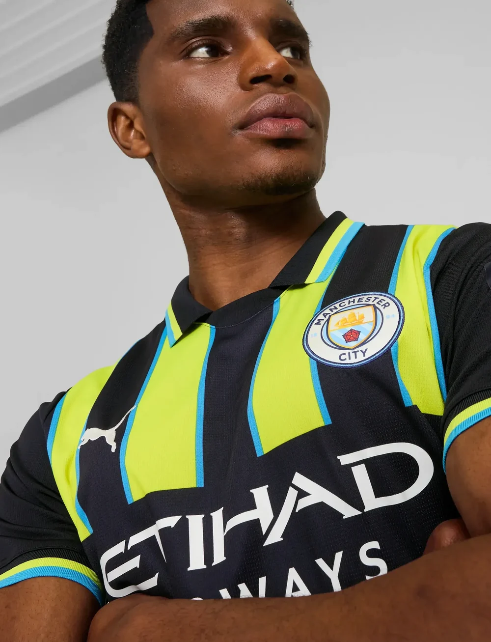 PUMA - Manchester City FC Away Jersey Replica - fußballoberteile - new navy-yellow glow - 3