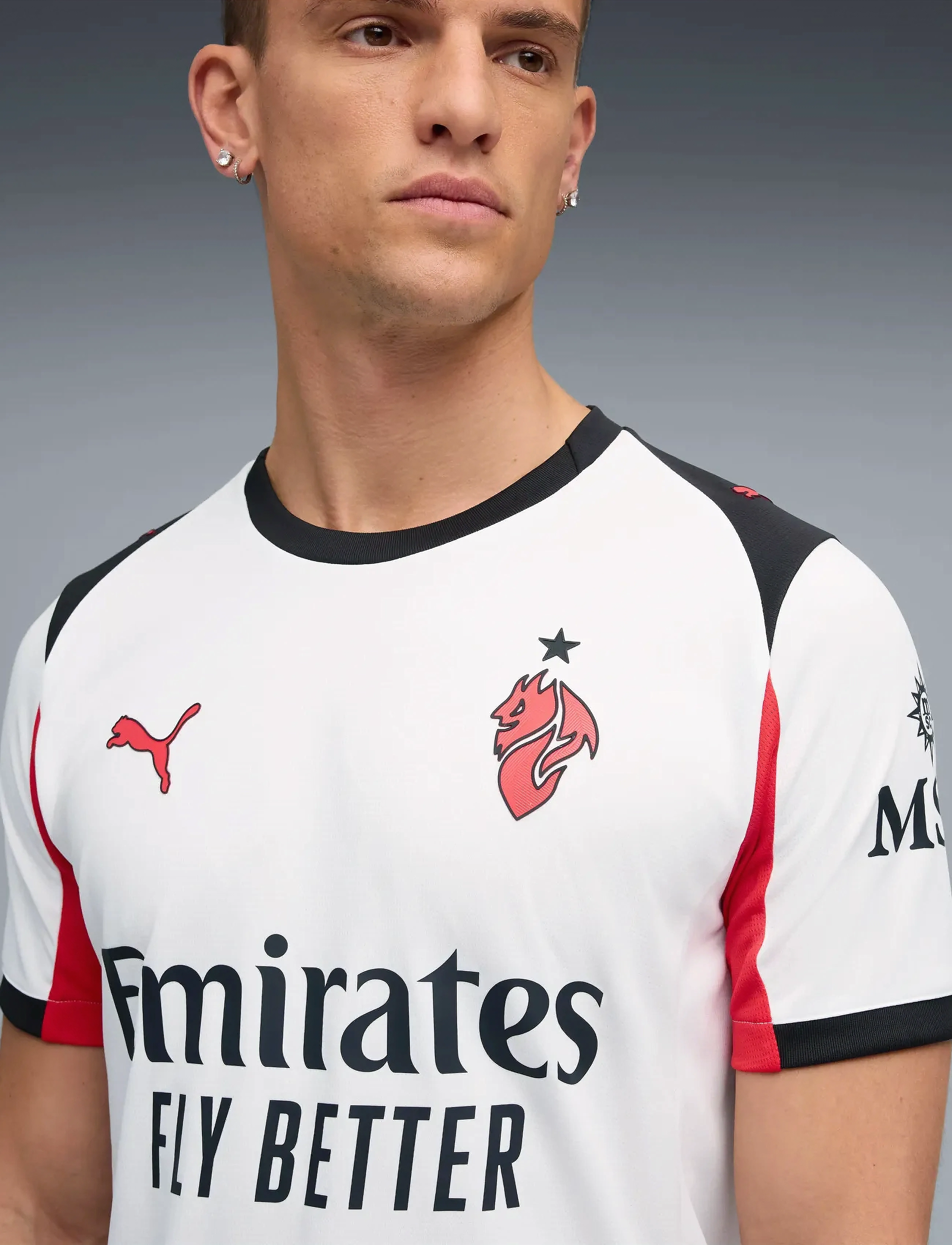 PUMA - ACM Away Jersey Replica - jalgpallisärgid - puma white-for all time red - 4