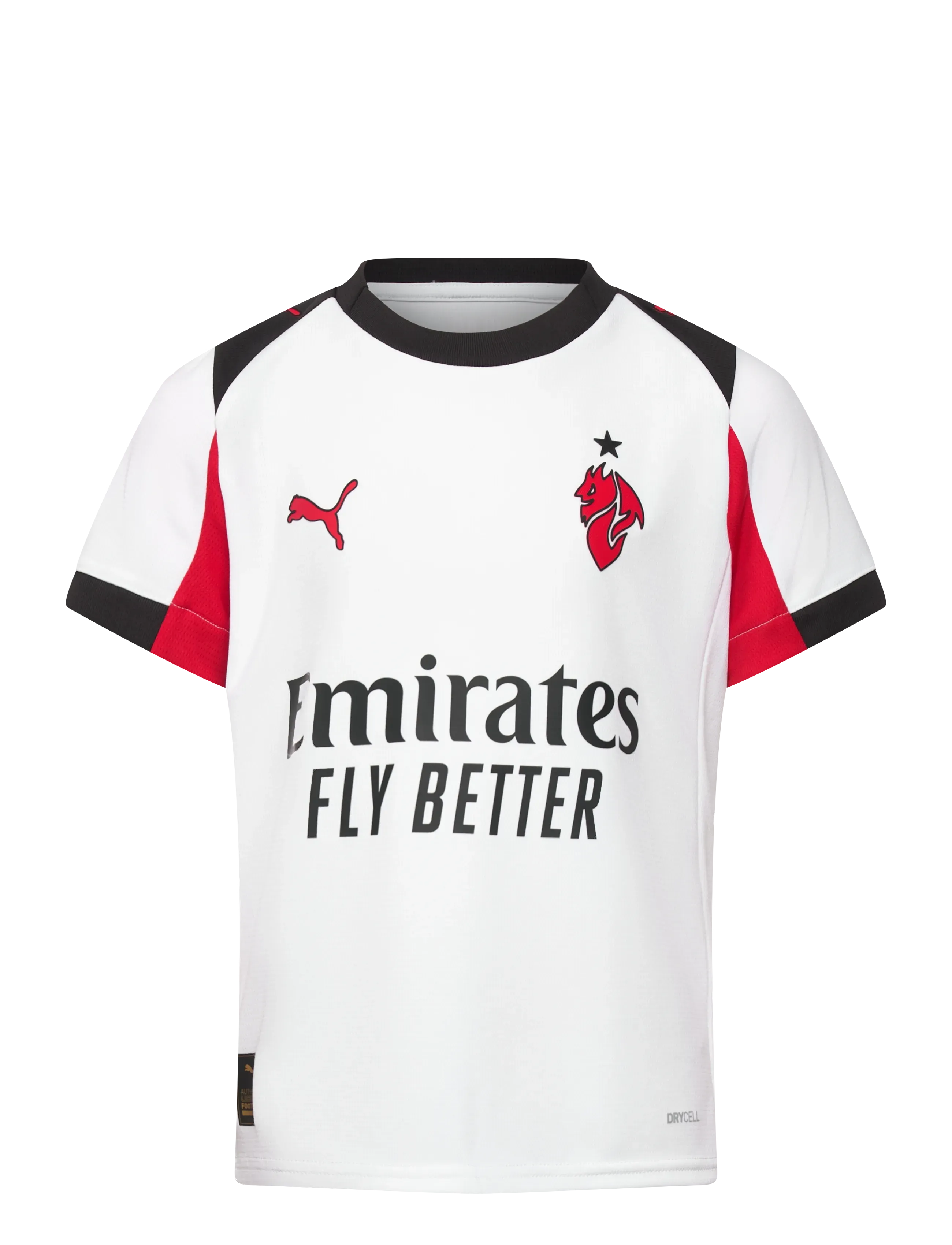 PUMA Acm Away Jersey Replica Jr, 164, White, T-Shirts > Sportstoppe, Børn