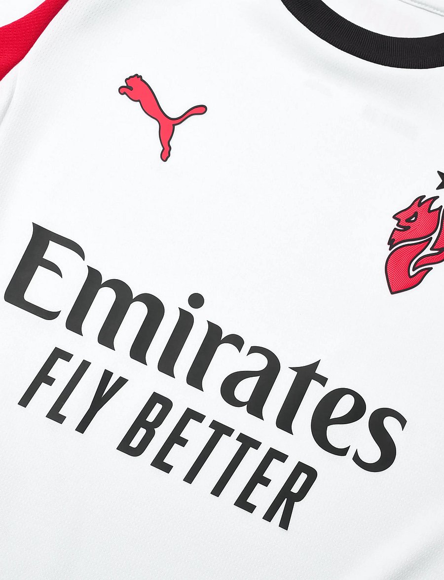 PUMA - AC Milan Away Jersey Replica Jr - sporditopid - puma white-for all time red - 2
