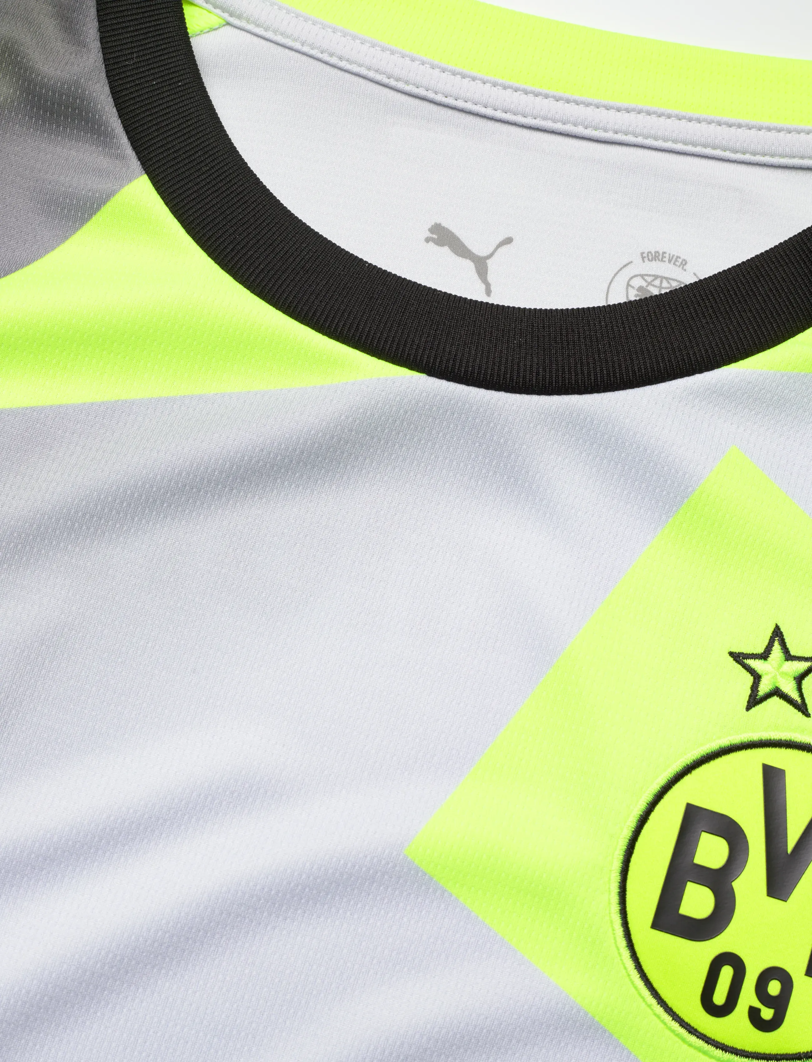 PUMA - BVB Away Jersey Replica - maillots de foot - silver mist-yellow alert - 2