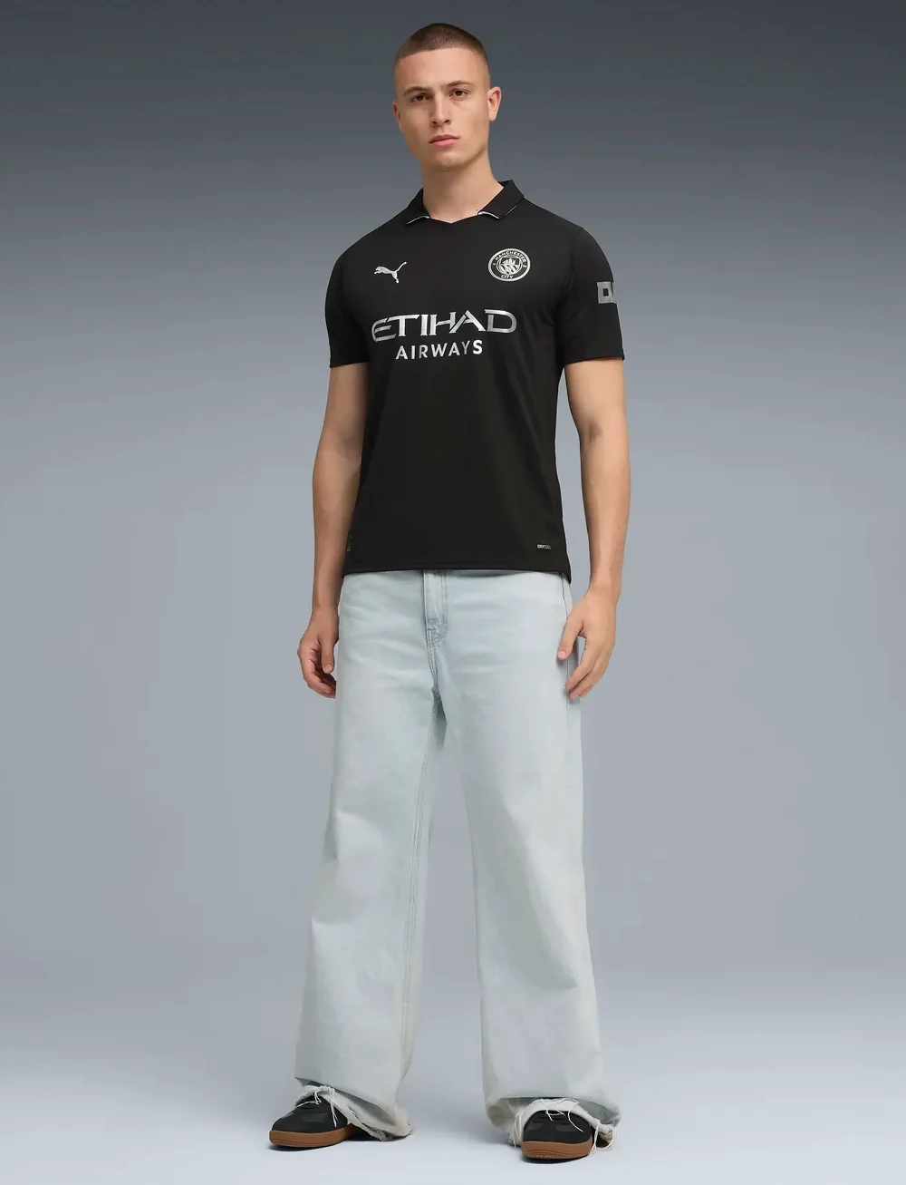 PUMA - MCFC Away Jersey Replica - jalgpallisärgid - puma black - 4