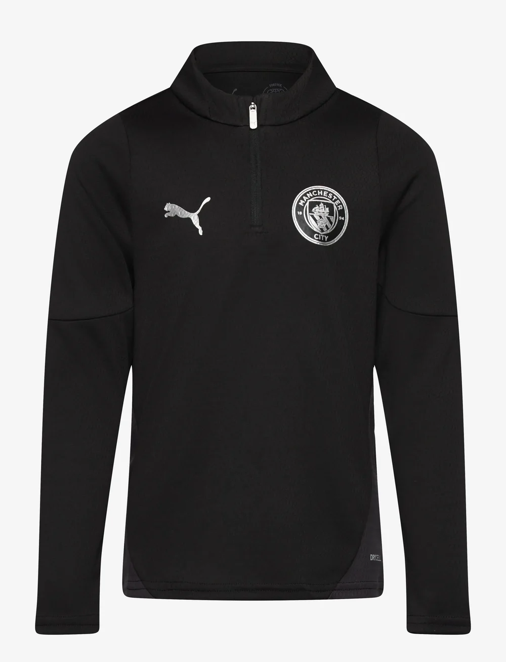 PUMA - MCFC Training 1/4 Zip Top Jr - sportoberteile - puma black-puma silver - 0