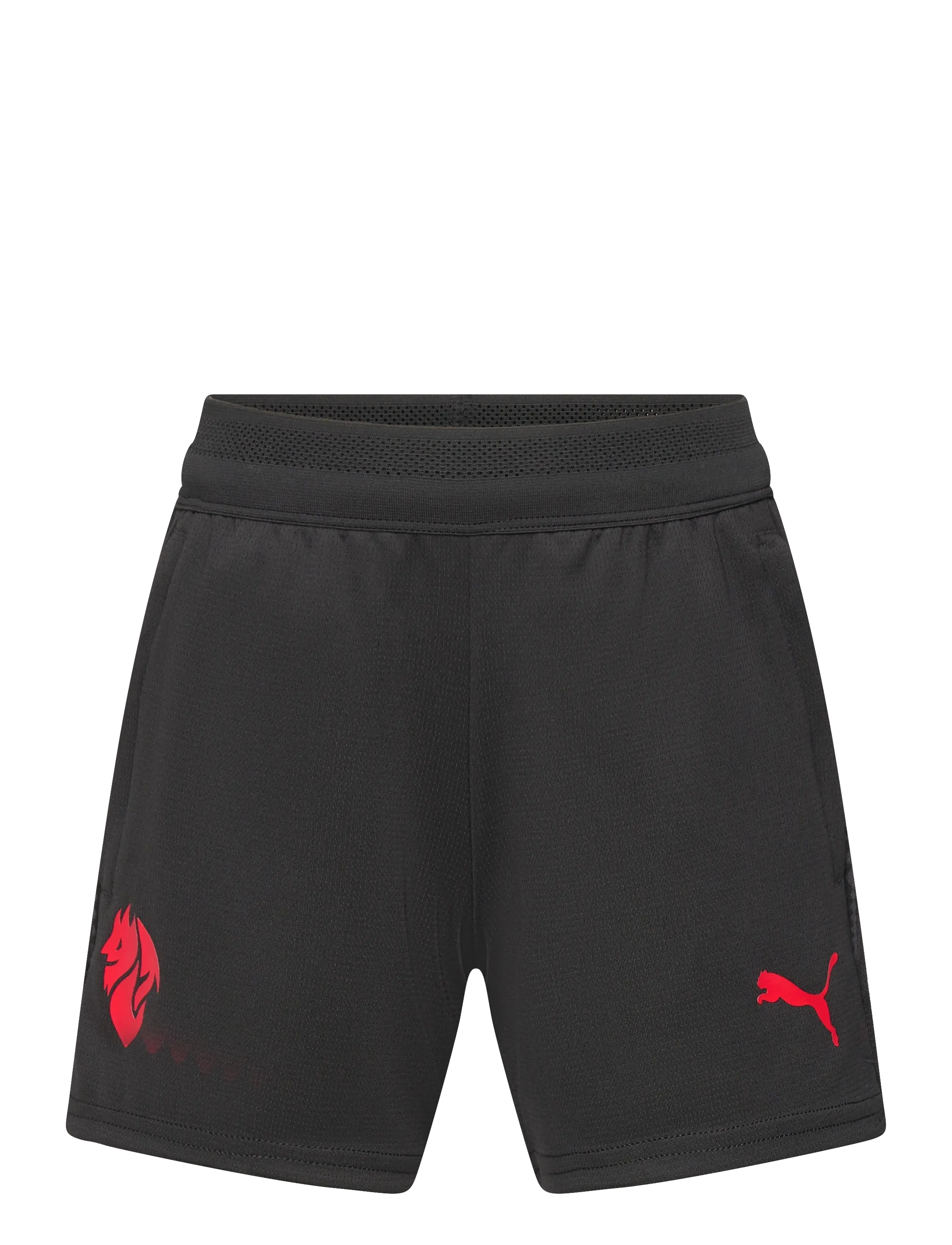 ACM Training Shorts w/pocket Jr - PUMA BLACK-FOR ALL TIME RED