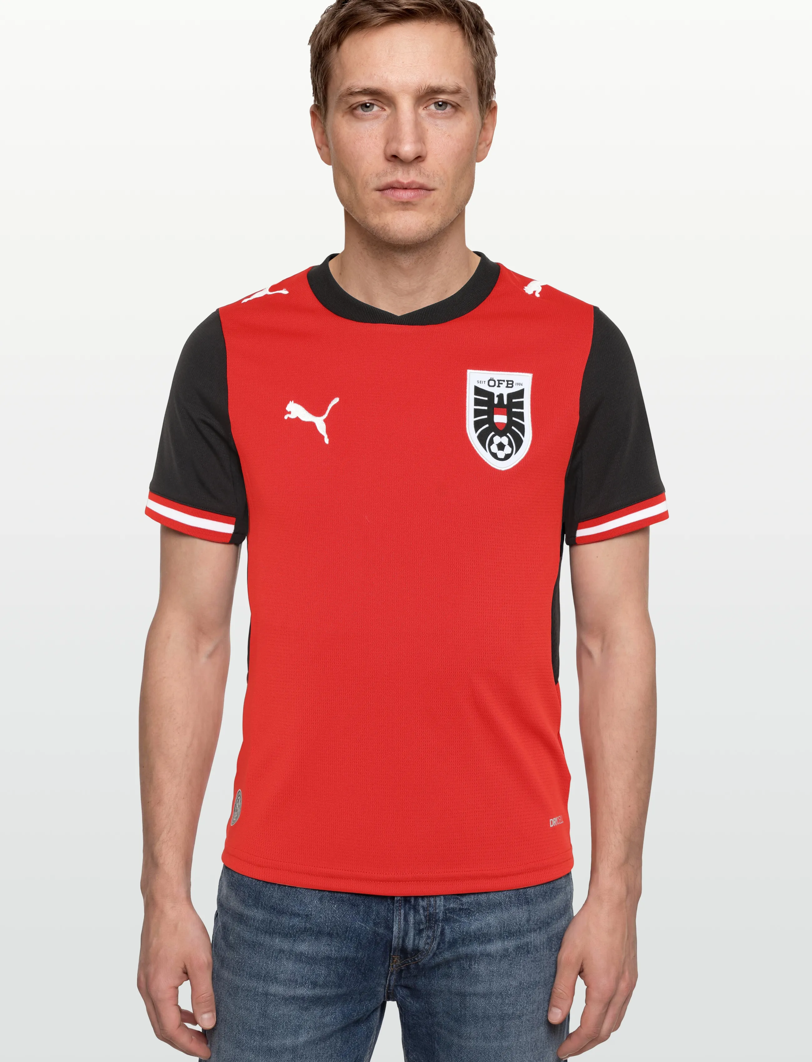 PUMA - ÖFB Home Jersey Replica Jr - gode sommertilbud - puma red-puma black - 3
