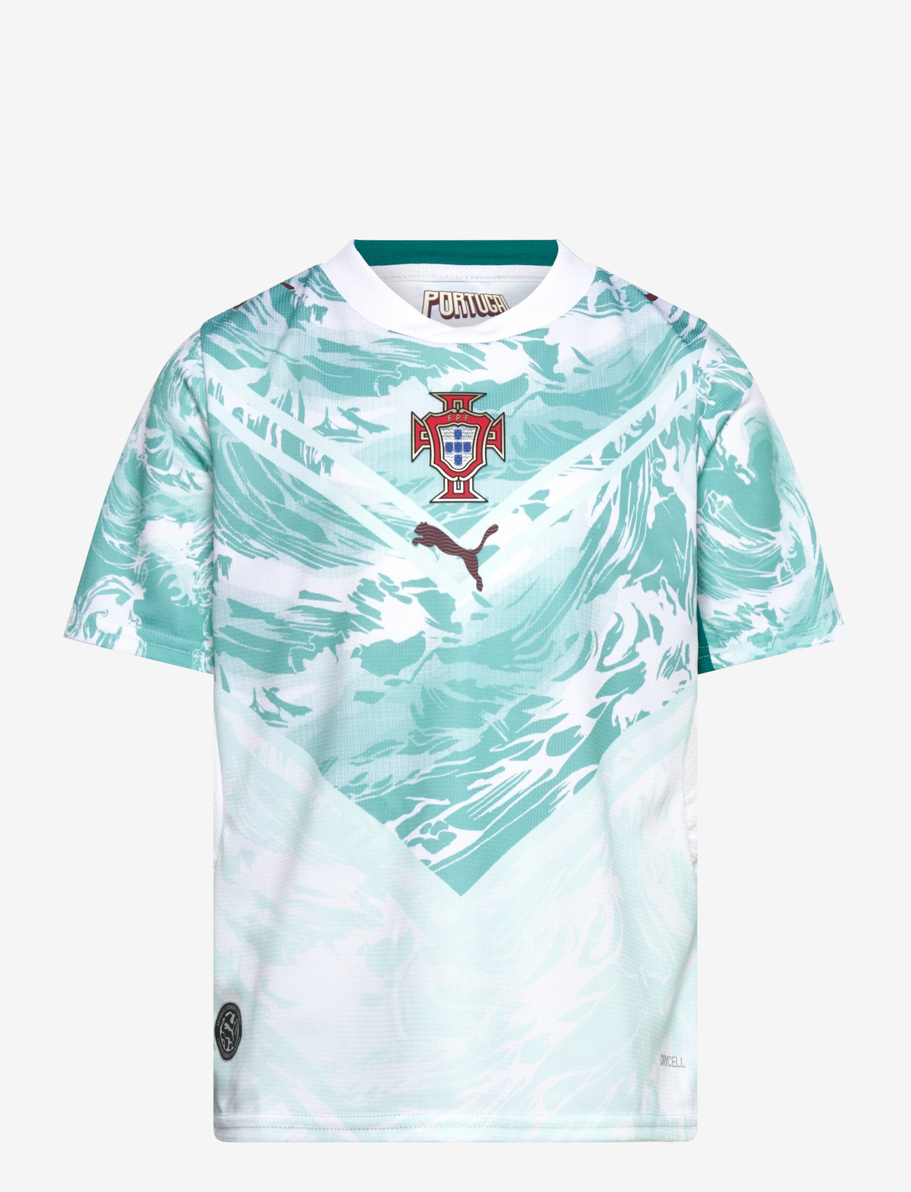 PUMA - FPF Away Jersey Replica Jr - sports tops - puma white-green lagoon - 0