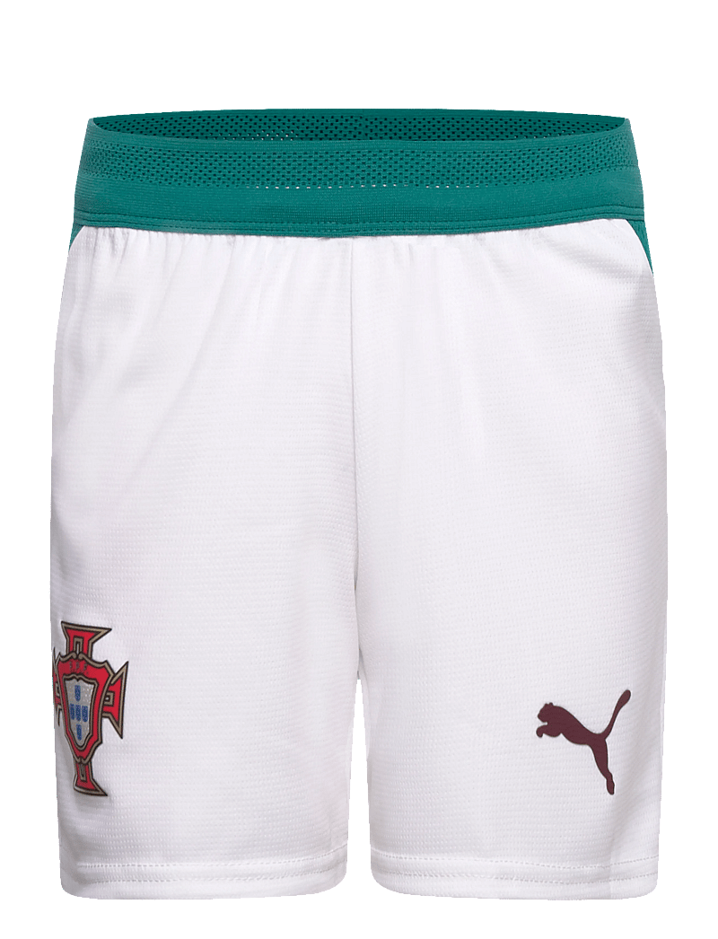 PUMA - FPF Shorts Replica Jr - sportimise püksid - puma white-green lagoon - 0