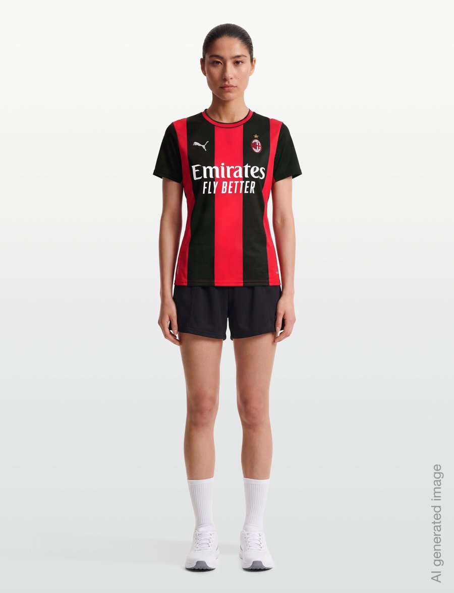 PUMA - AC Milan Home Jersey Replica W - fußballoberteile - puma black-for all time red - 0