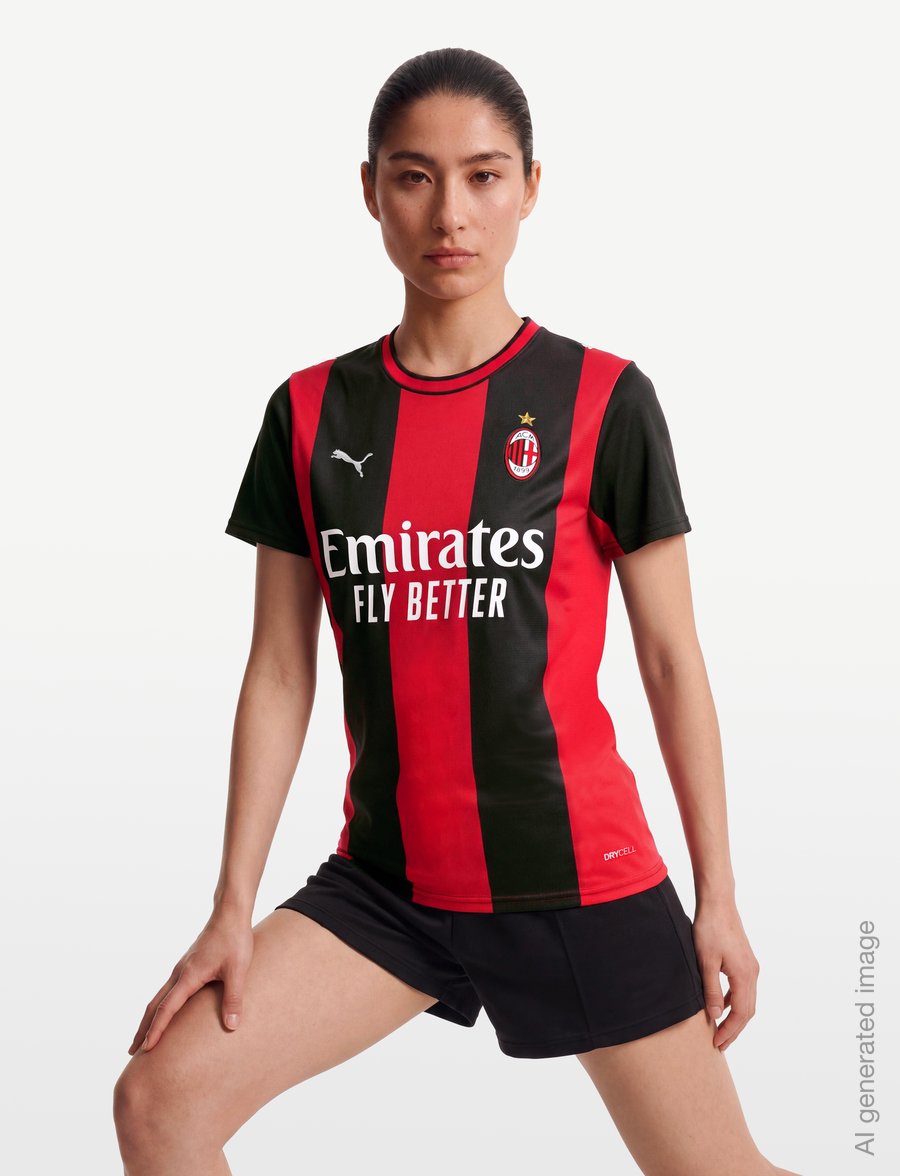 PUMA - AC Milan Home Jersey Replica W - fußballoberteile - puma black-for all time red - 3