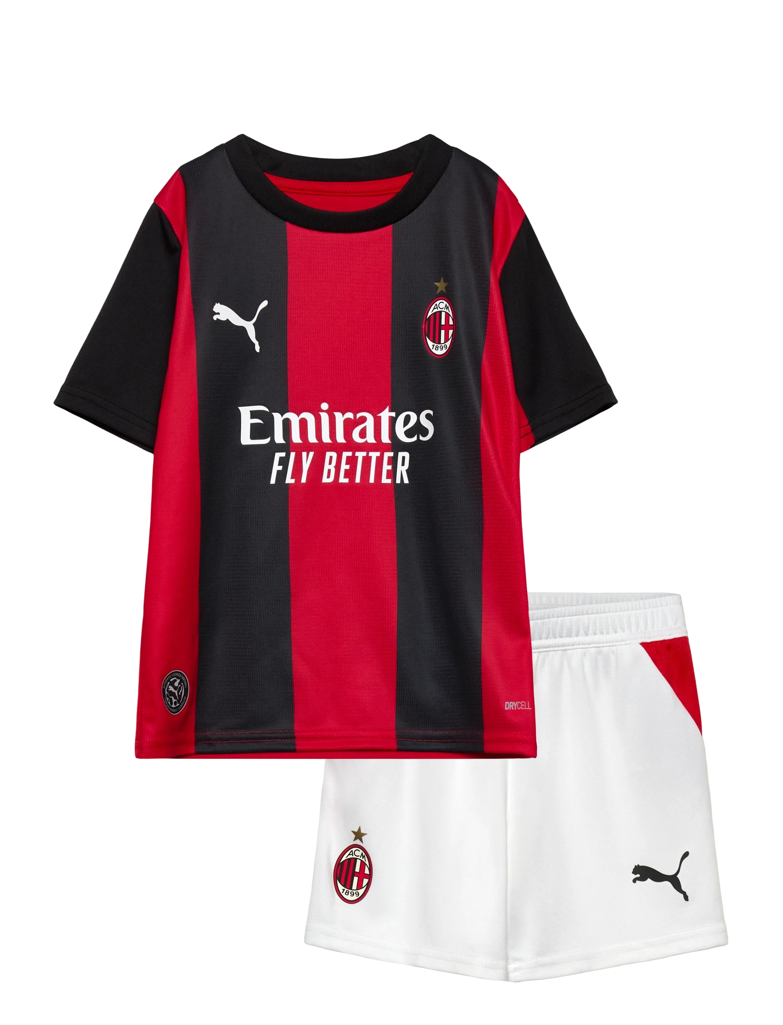 PUMA Acm Home Minikit, Børn, Hjemme Fodbold Minisæt, Sort, Str: 110