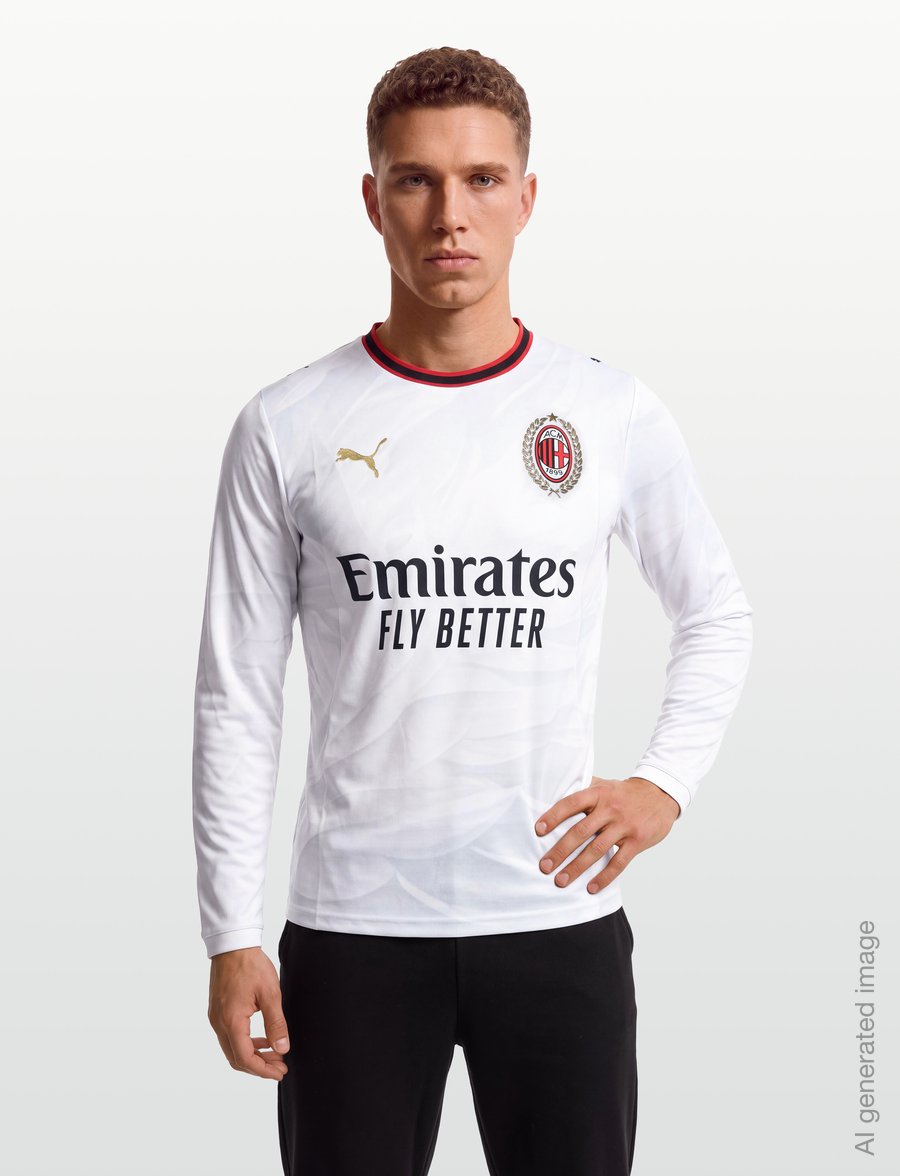 PUMA - AC Milan Away Jersey Replica LS - jalkapallopaidat - puma white-victory gold - 3