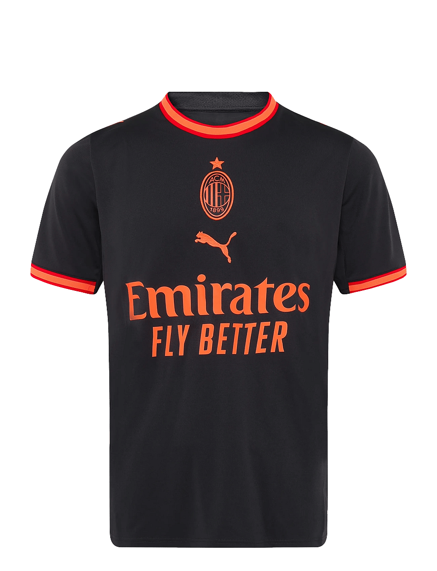 PUMA - AC Milan Third Jersey Replica - flat dark gray-glowing red - 1