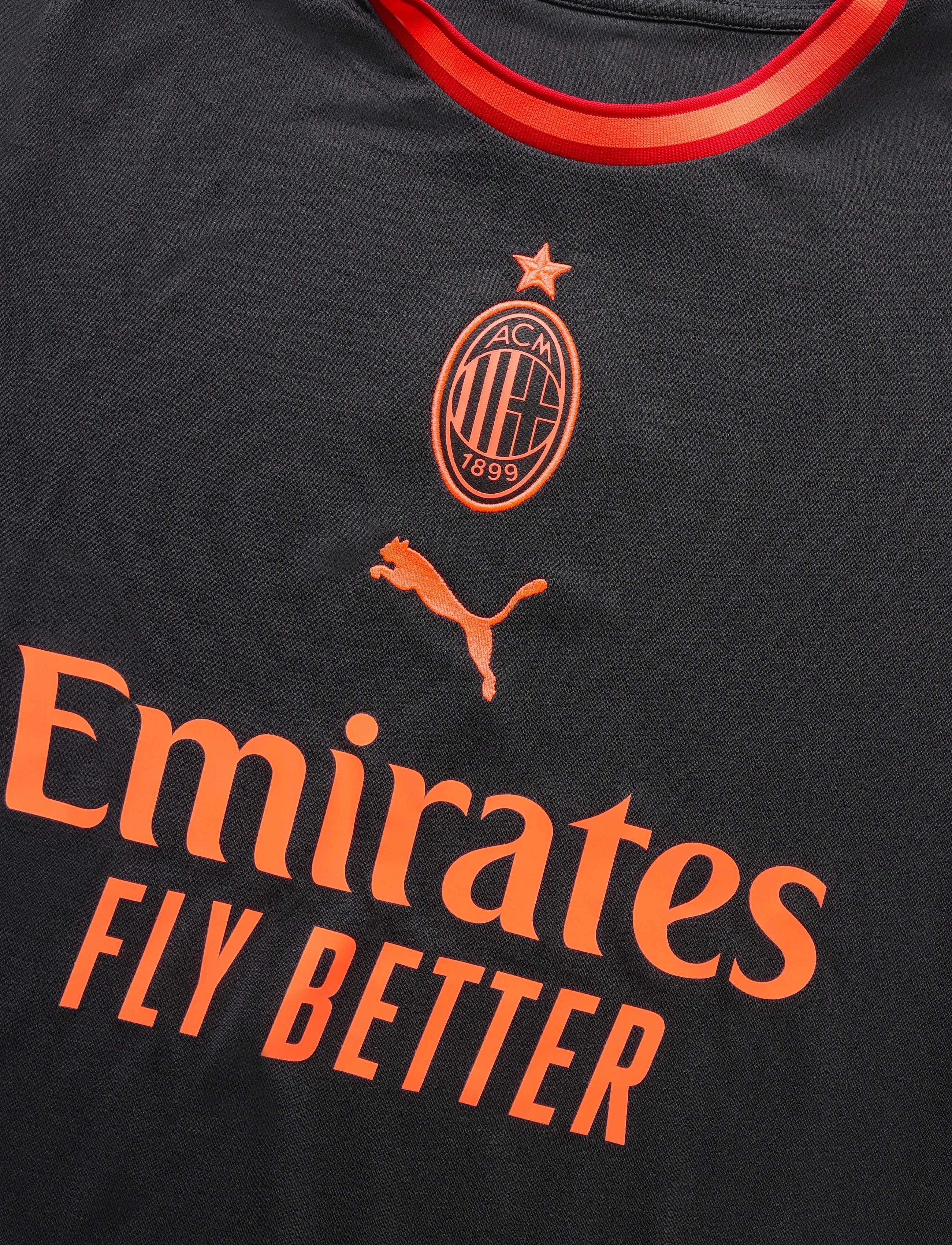 PUMA - AC Milan Third Jersey Replica - flat dark gray-glowing red - 5