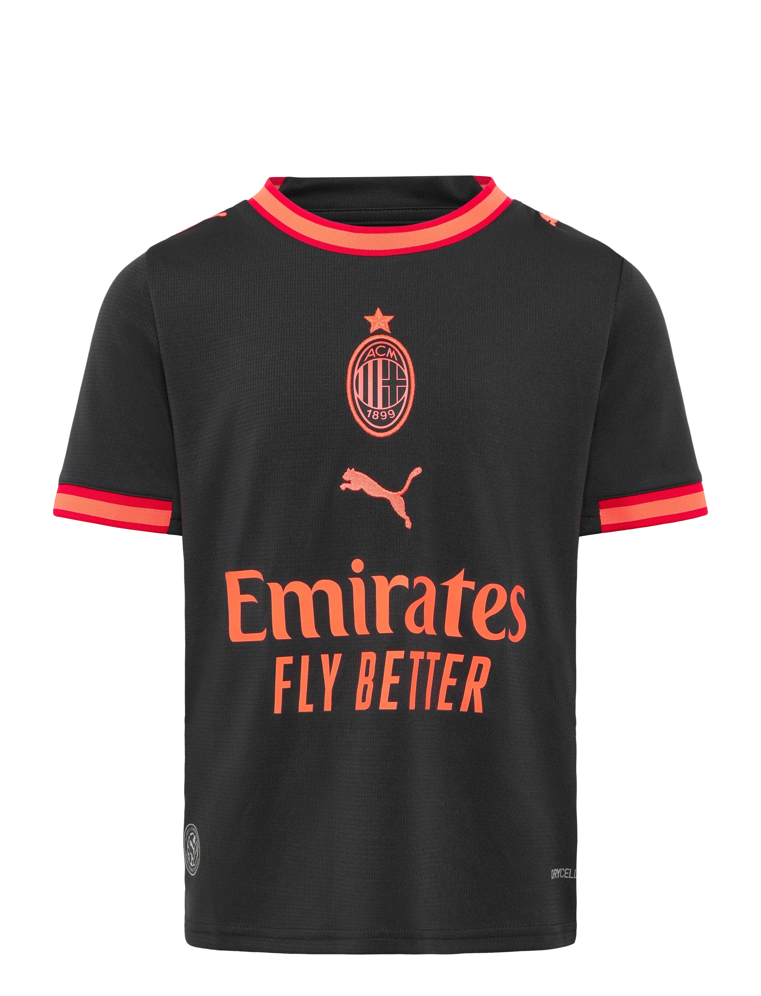PUMA Ac Milan Third Jersey Replica Jr, Børn, Junior Replika Fodboldtrøje, Grå, Str: 164