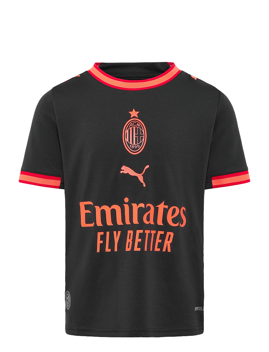 PUMA - ACM Third Jersey Replica Jr - flat dark gray-glowing red - 0