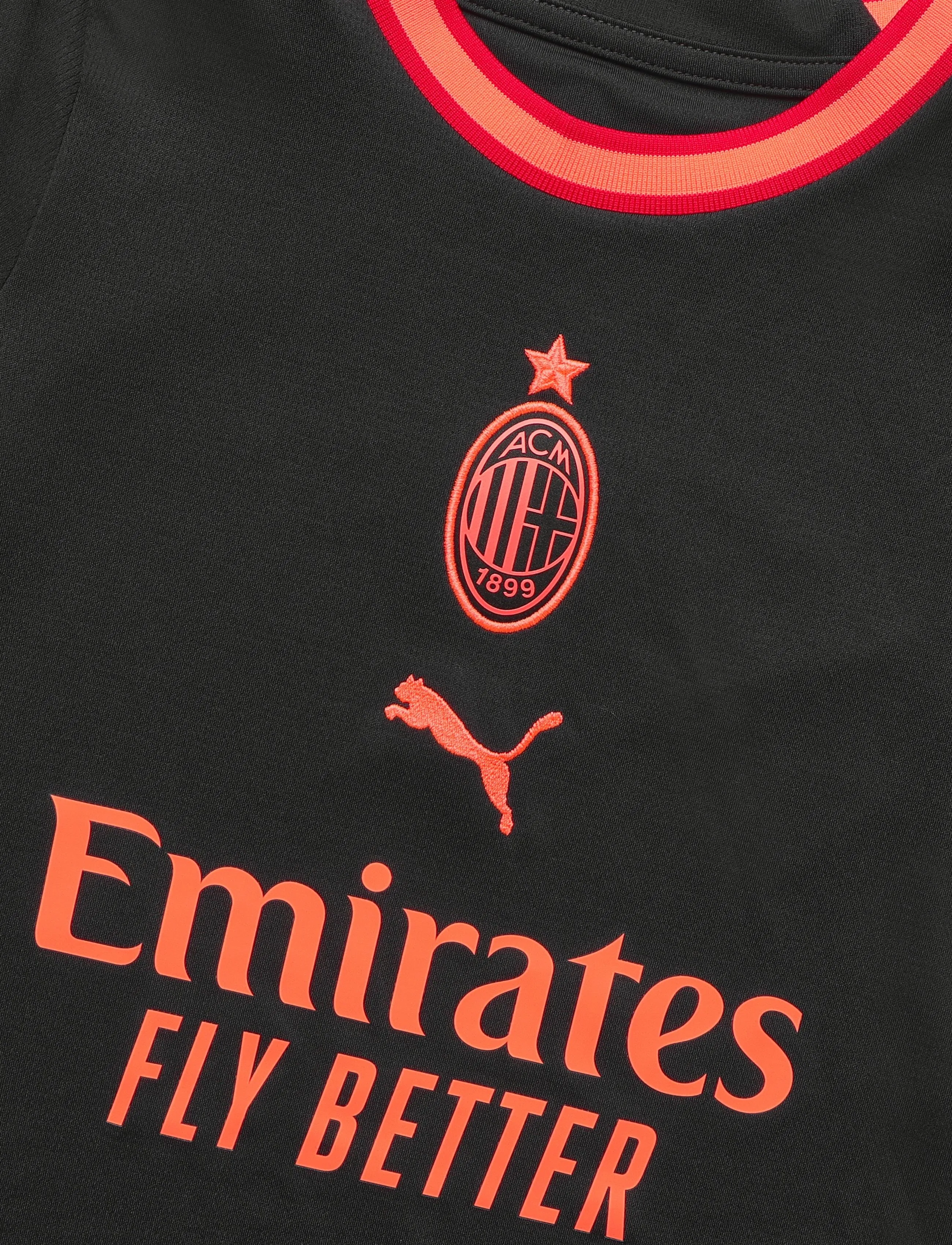 PUMA - ACM Third Jersey Replica Jr - flat dark gray-glowing red - 2
