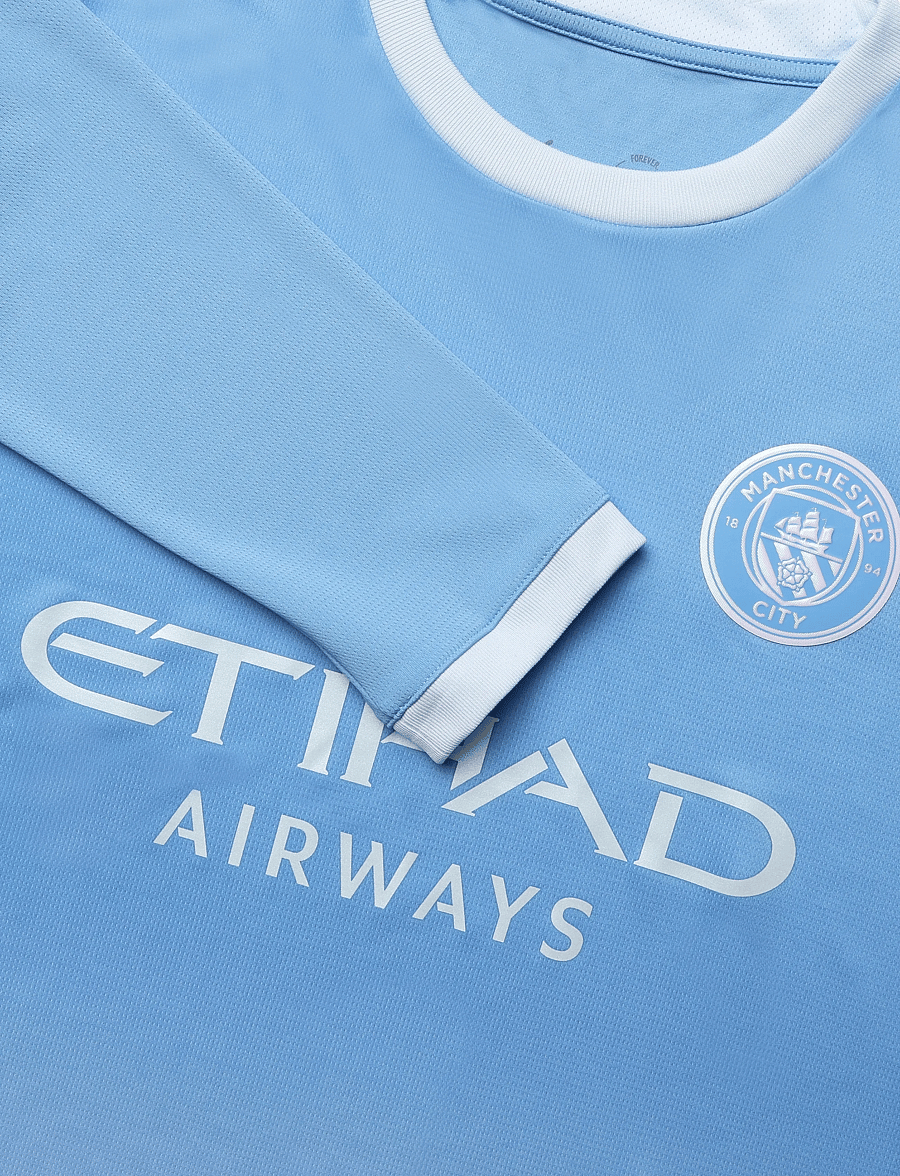 PUMA - Manchester City F.C. Home Jersey Replica LS - fotbollströjor - team light blue-icy blue - 2