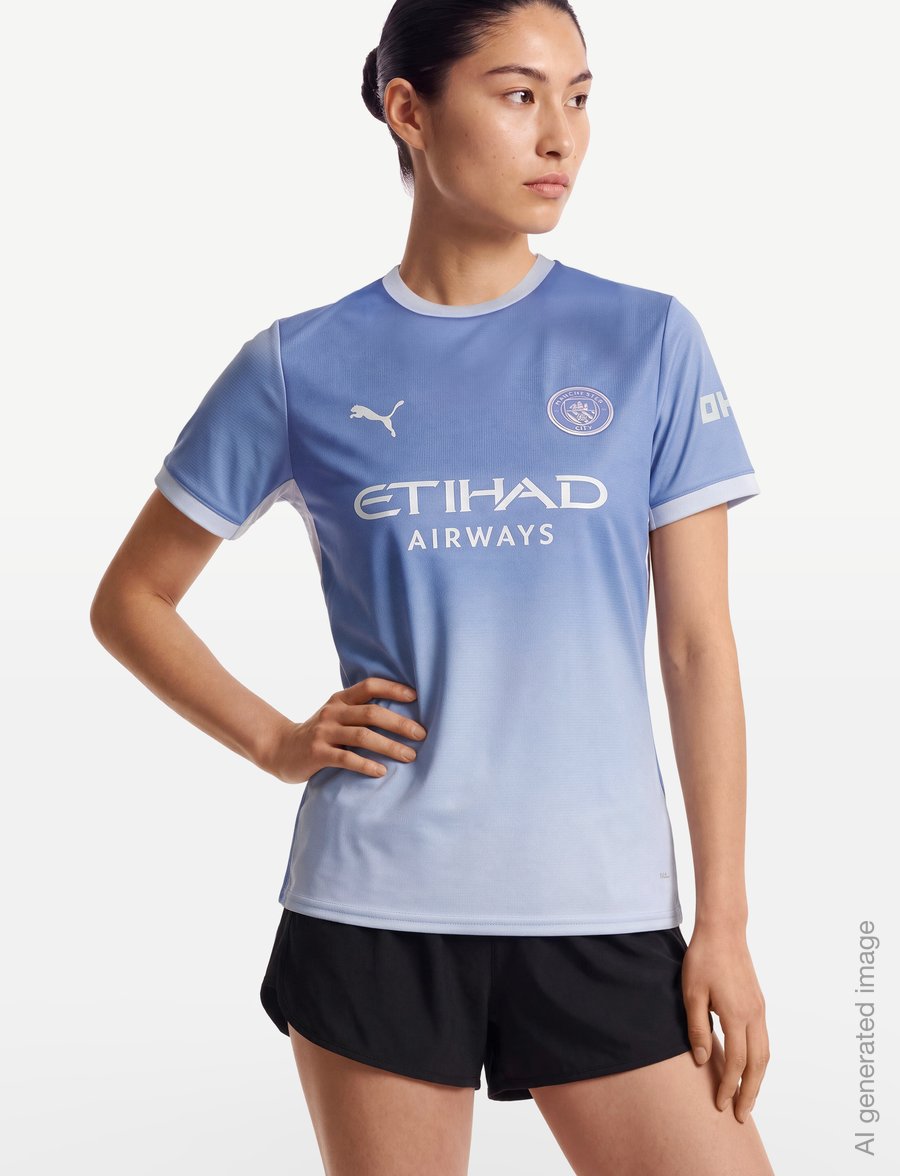 PUMA - Manchester City F.C. Home Jersey Replica W - jalgpallisärgid - team light blue-icy blue - 3